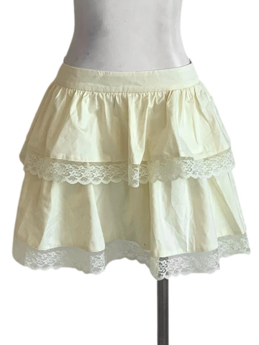 Banana Yellow Yoke Waist Skirt