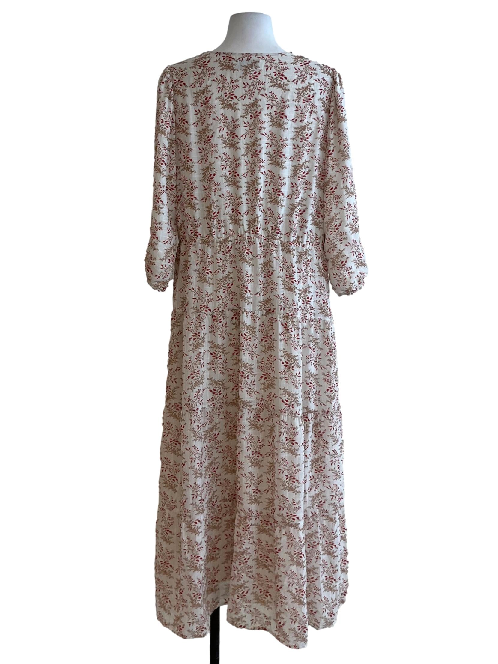 White Floral Empire Dress