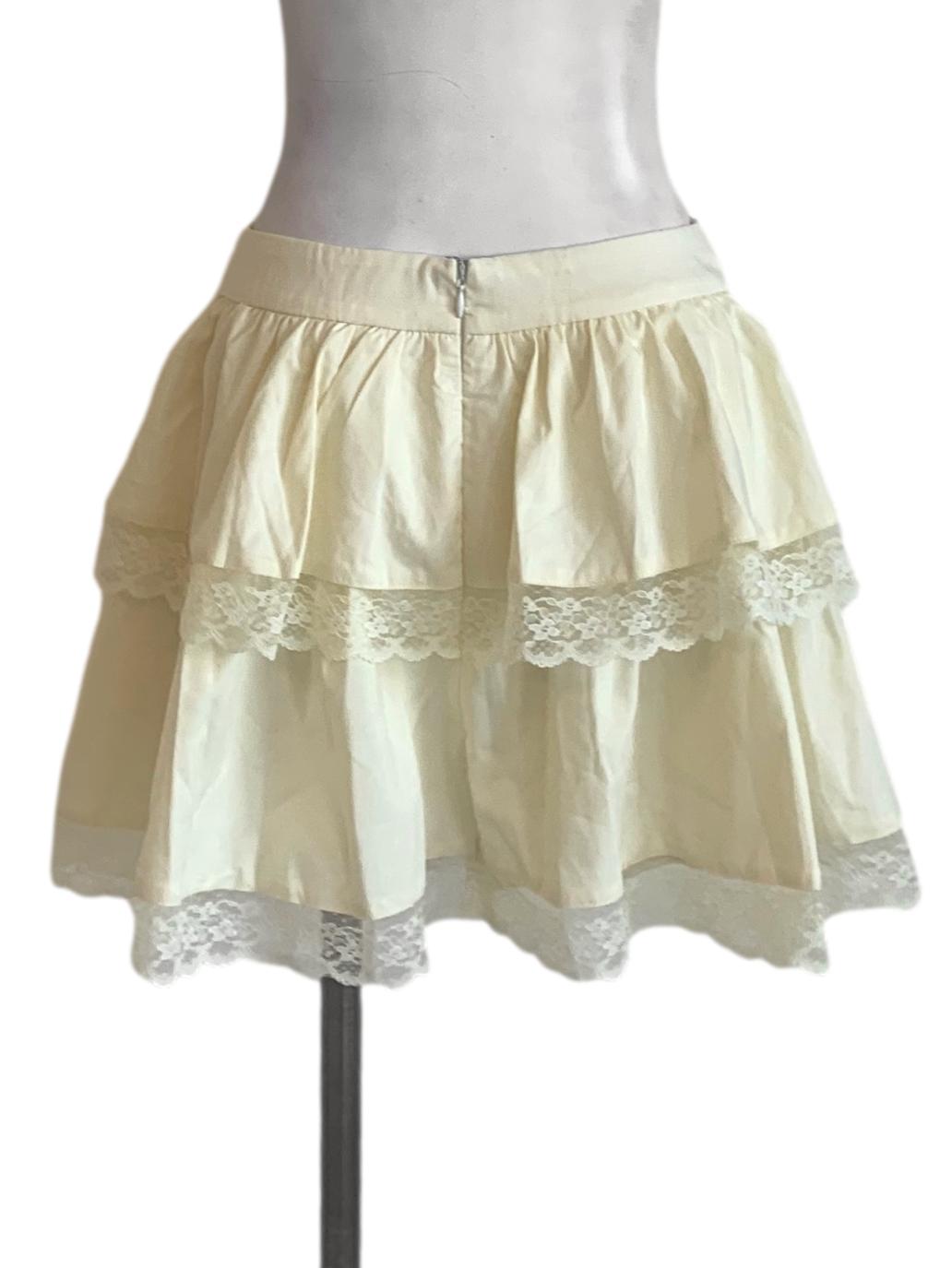 Banana Yellow Yoke Waist Skirt