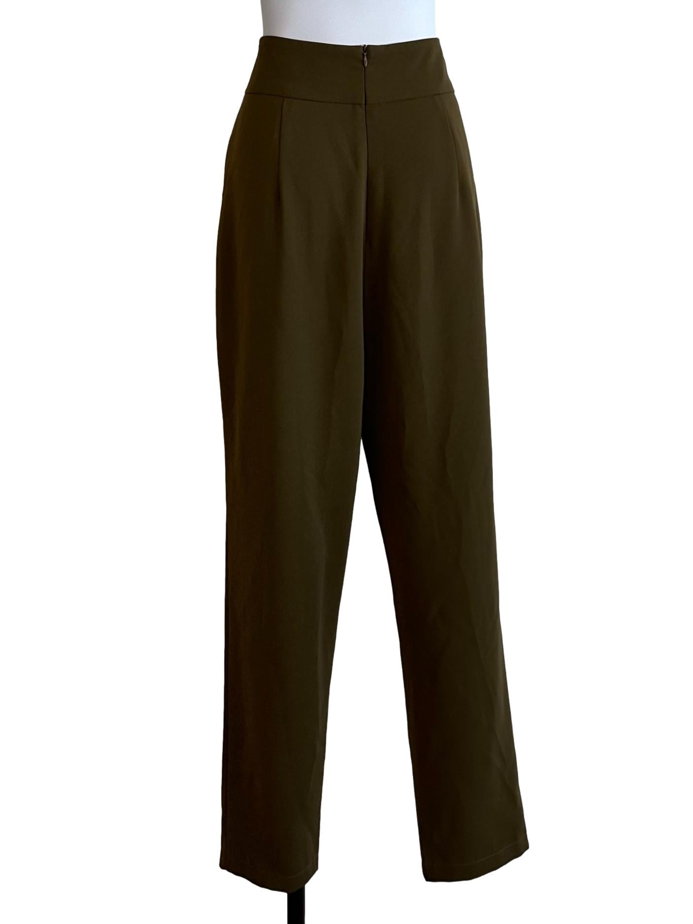 Olive Green High Waist Pants