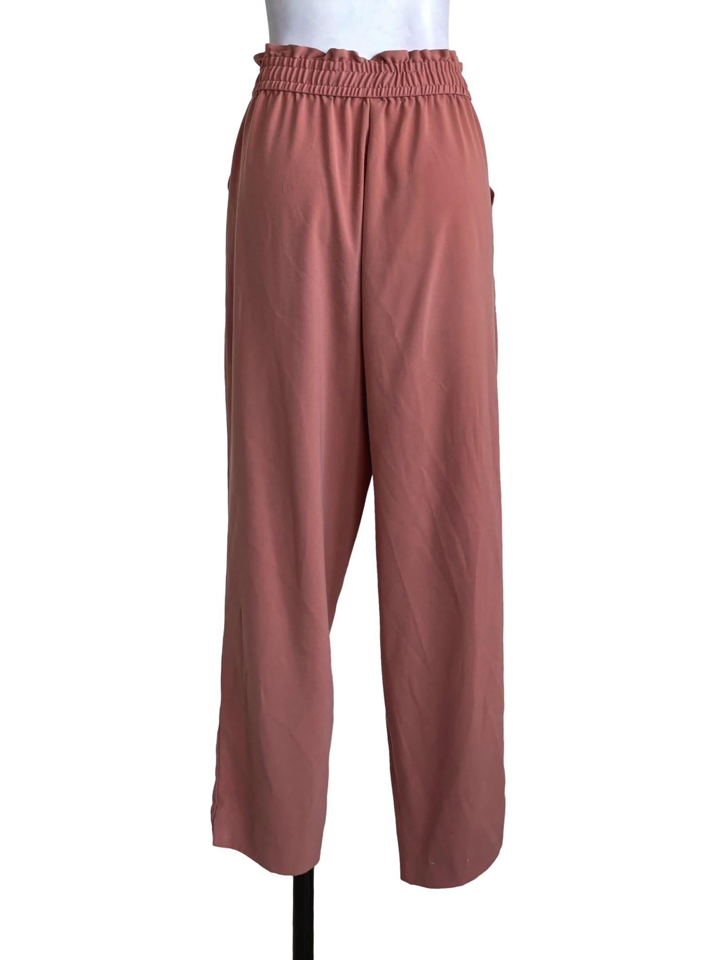 Blush Red Straight Cut Pants