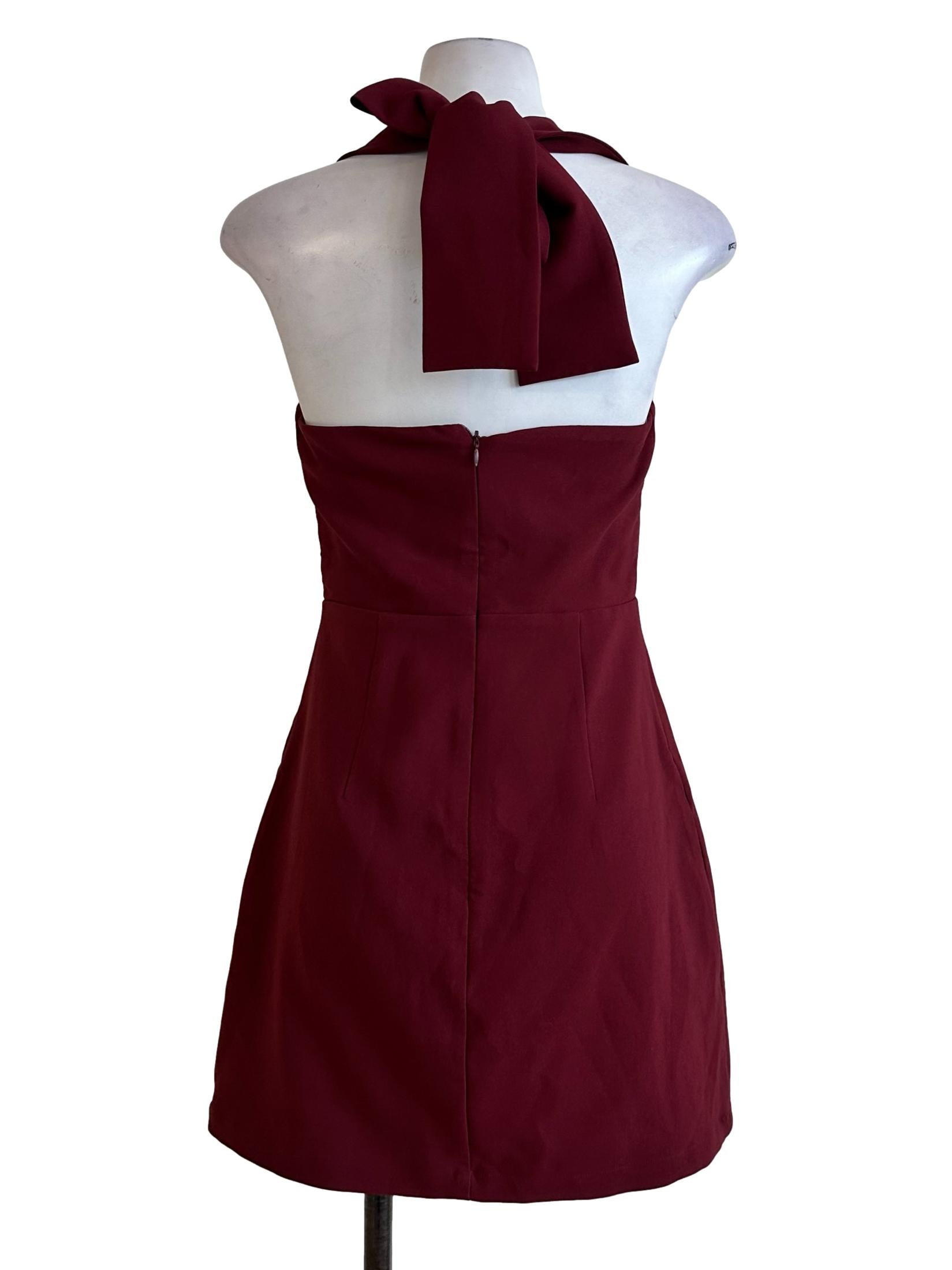 Cherry Red Halter Strap Romper