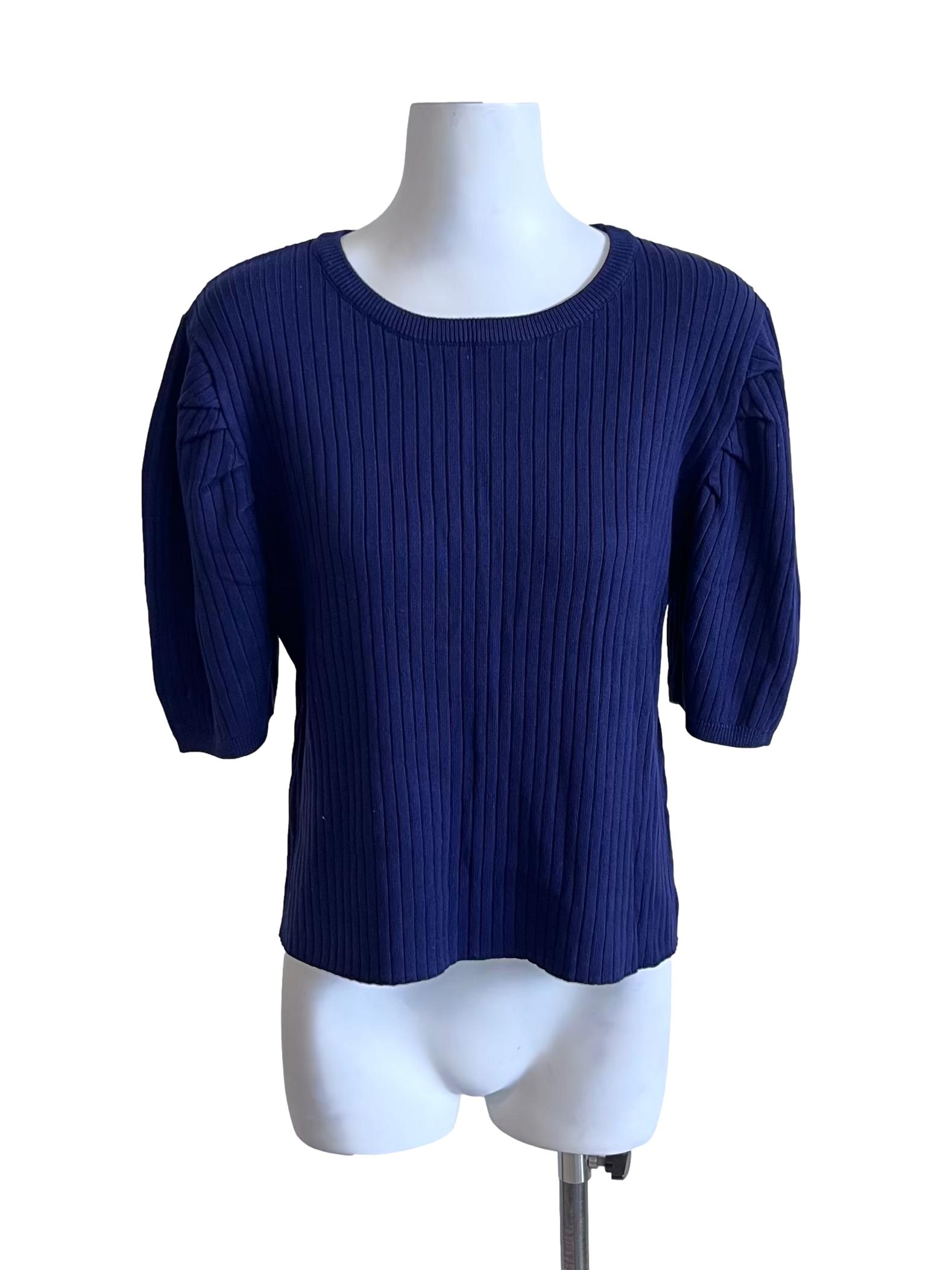 Indigo Blue Knitted Top