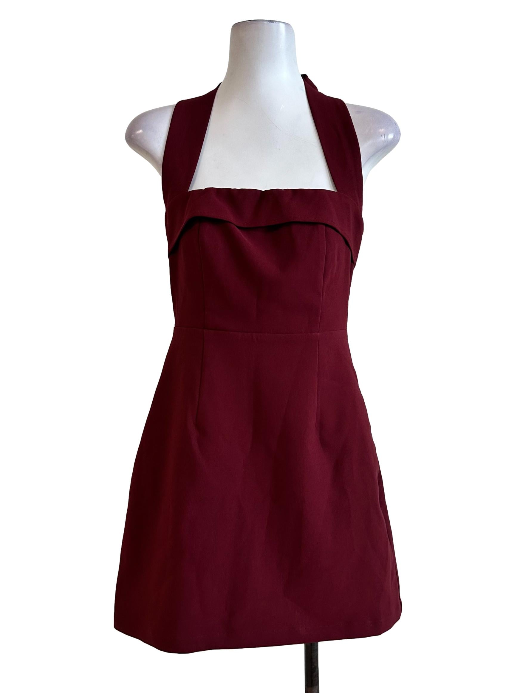 Cherry Red Halter Strap Romper