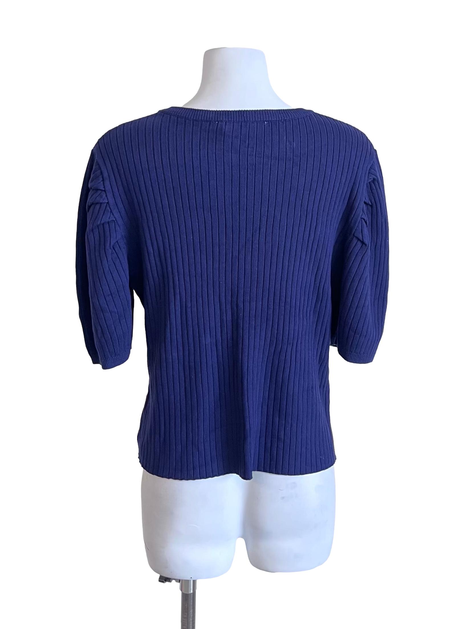 Indigo Blue Knitted Top