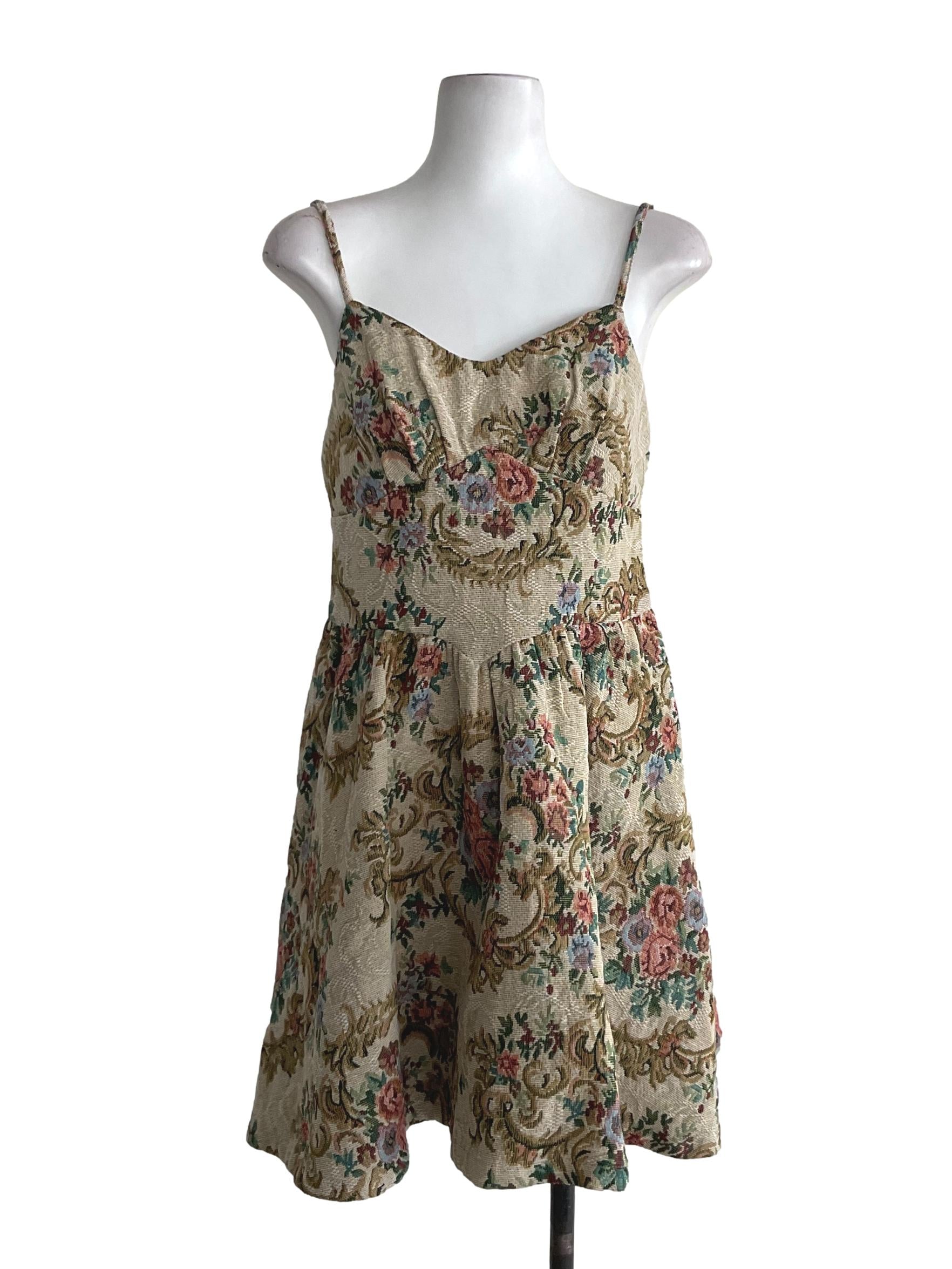 Biscotti Brown Floral Patterned Babyydoll