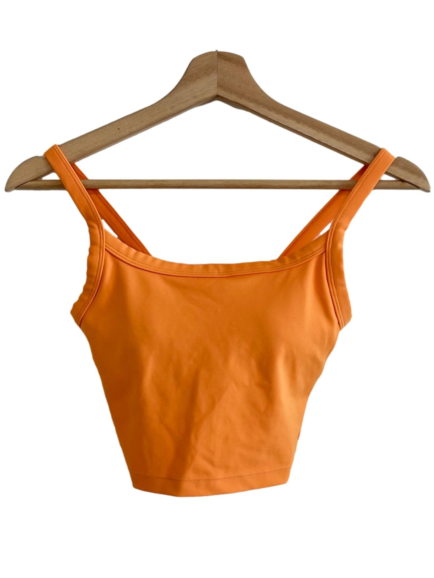 Orange Cropped Tank Top