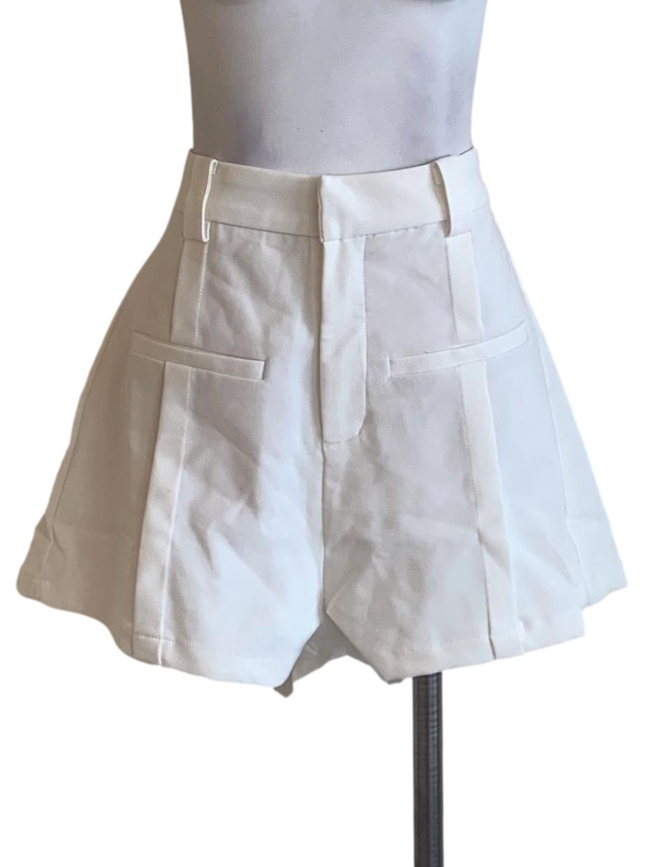 White A-Line Short