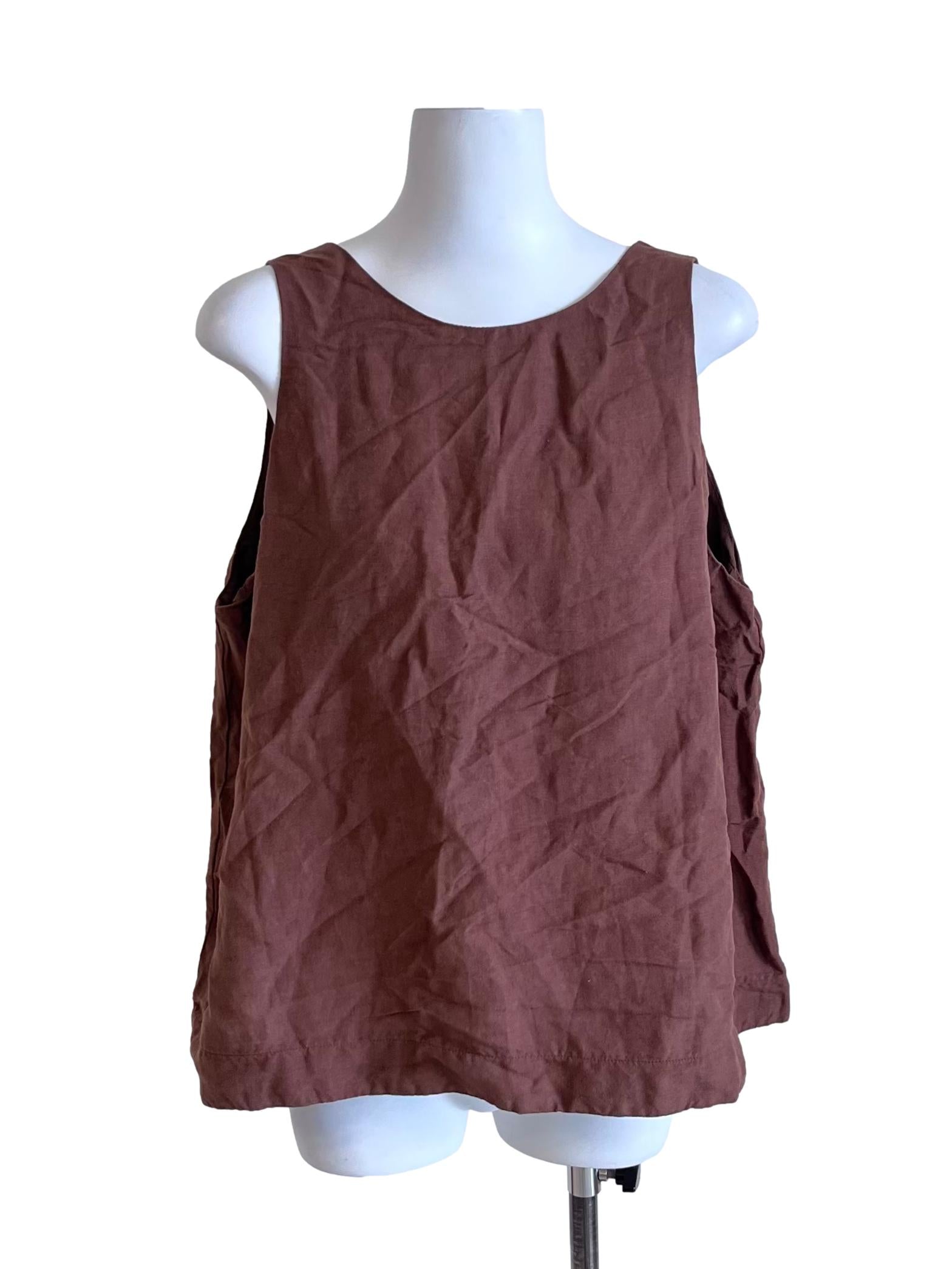 Reddish Brown Relaxed Blouse