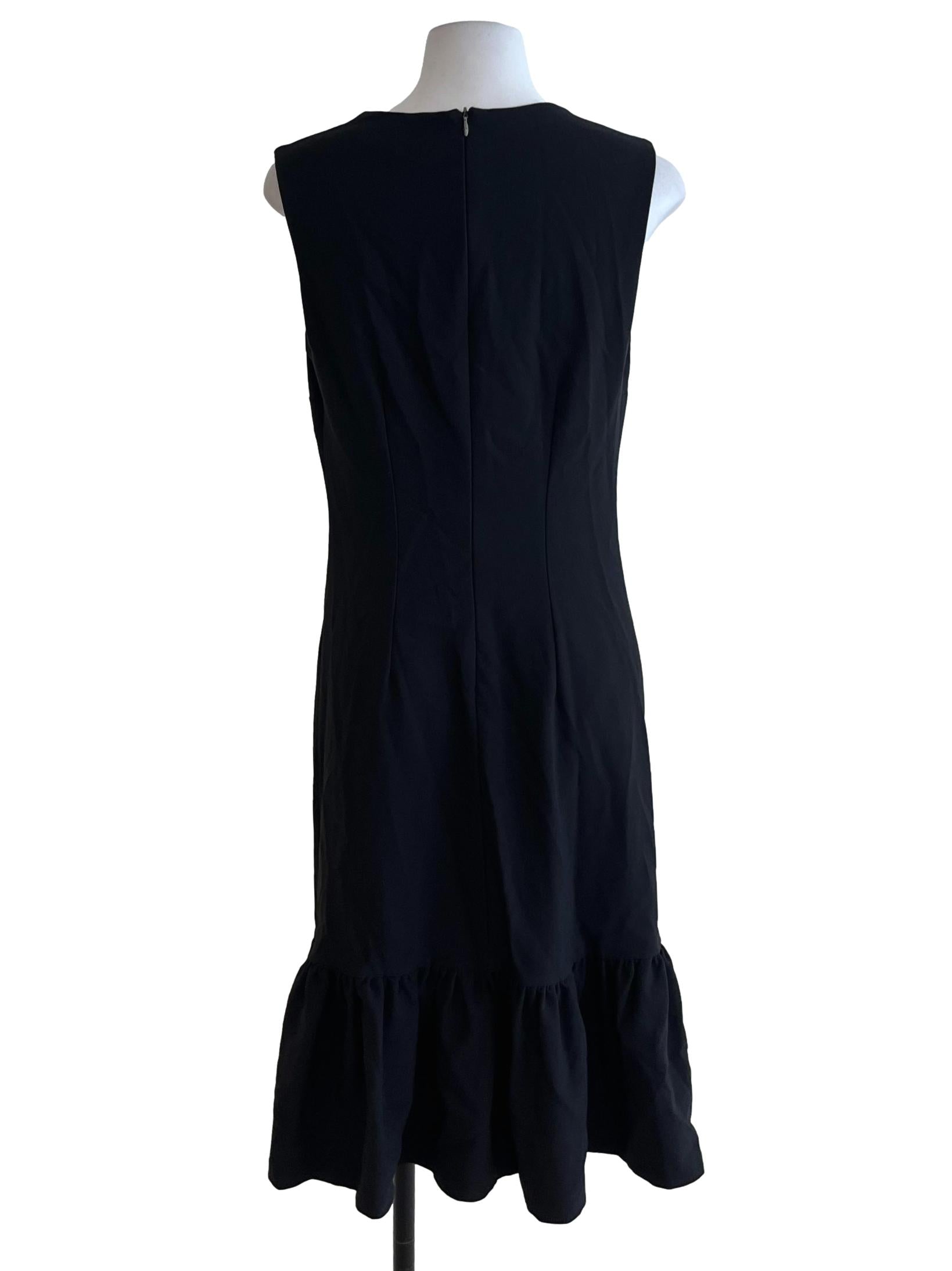 Black Embroidered Sheath Dress