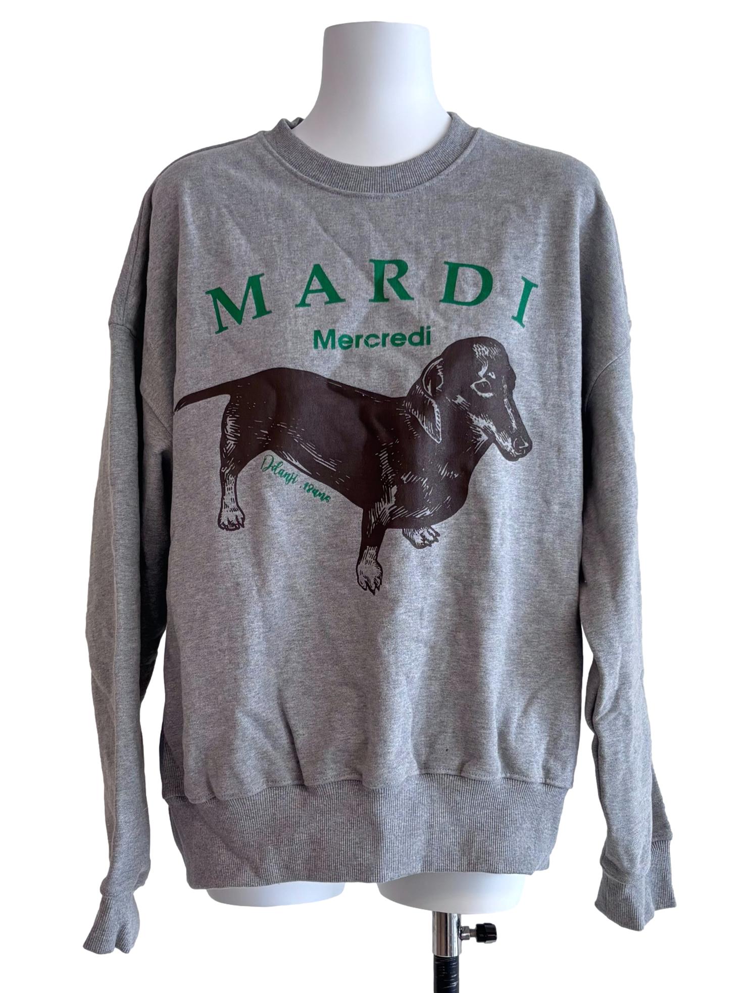 Grey Graphic Oversize Sweatshirt
