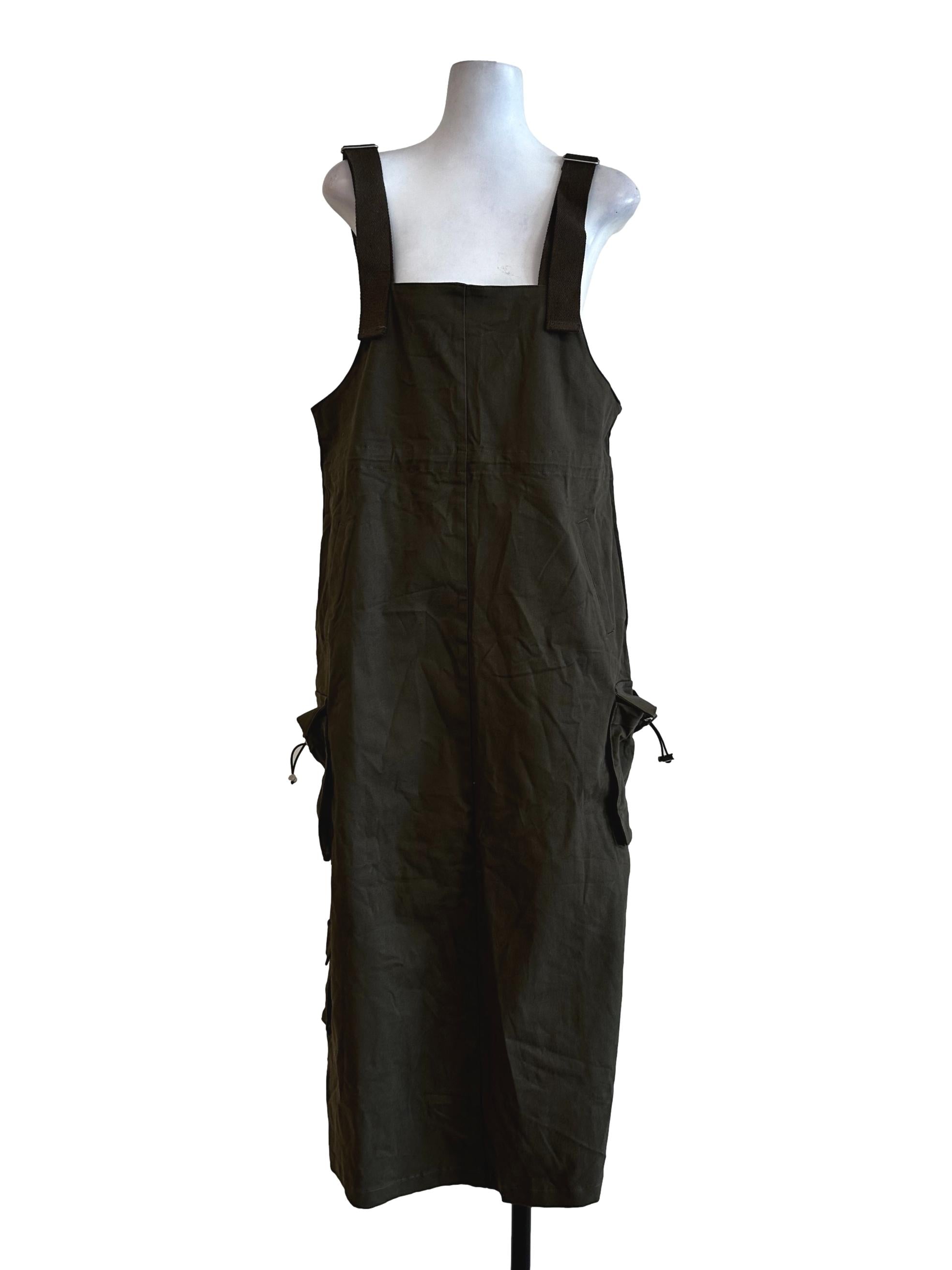 Army Green Plain Jumper Dress