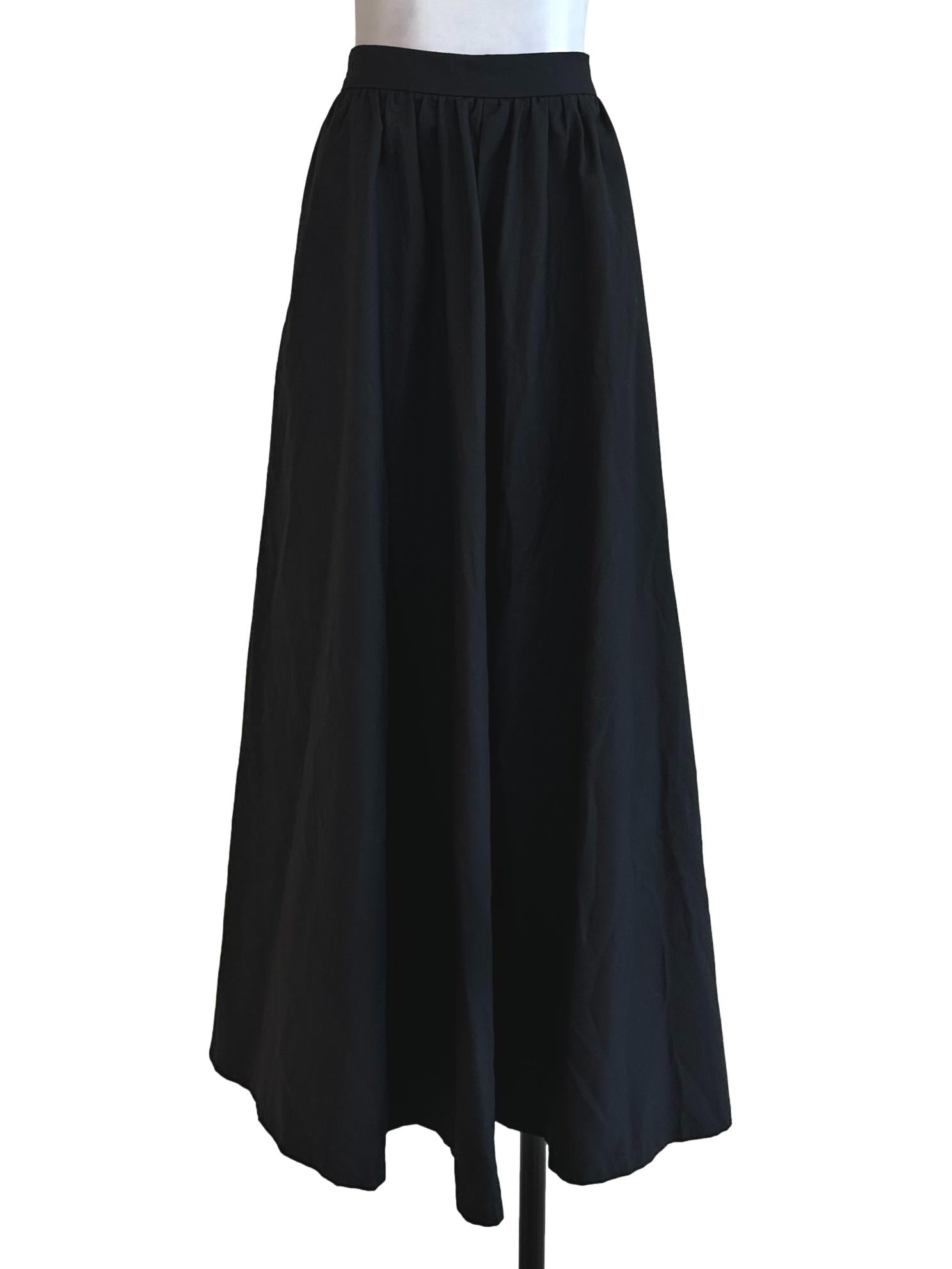 Black Plain Maxi Skirts