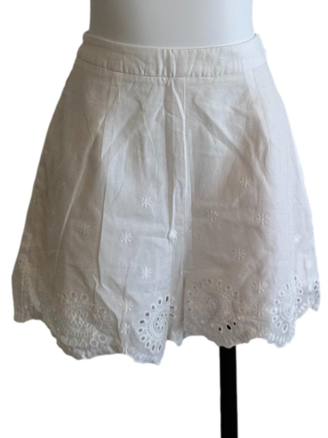 Salt White Eyelet Embroidery Shorts
