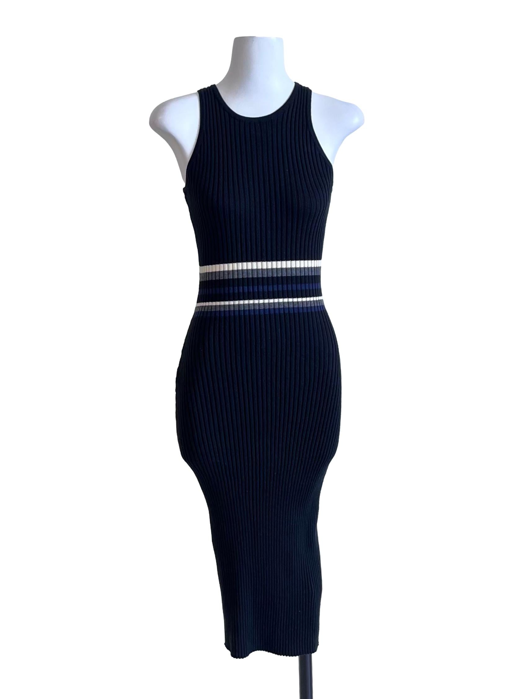 Ink Black Knit Bodycon Dress