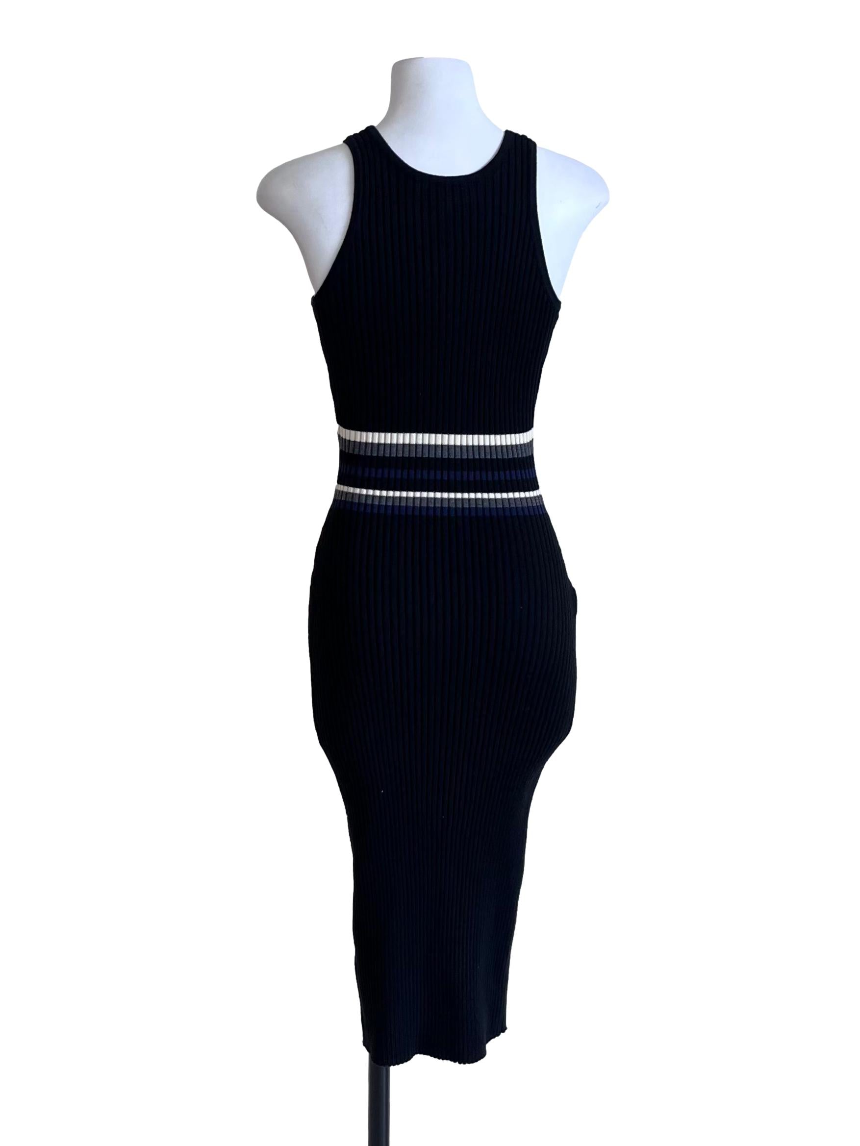 Ink Black Knit Bodycon Dress