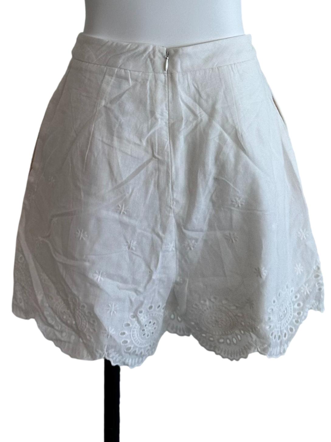 Salt White Eyelet Embroidery Shorts