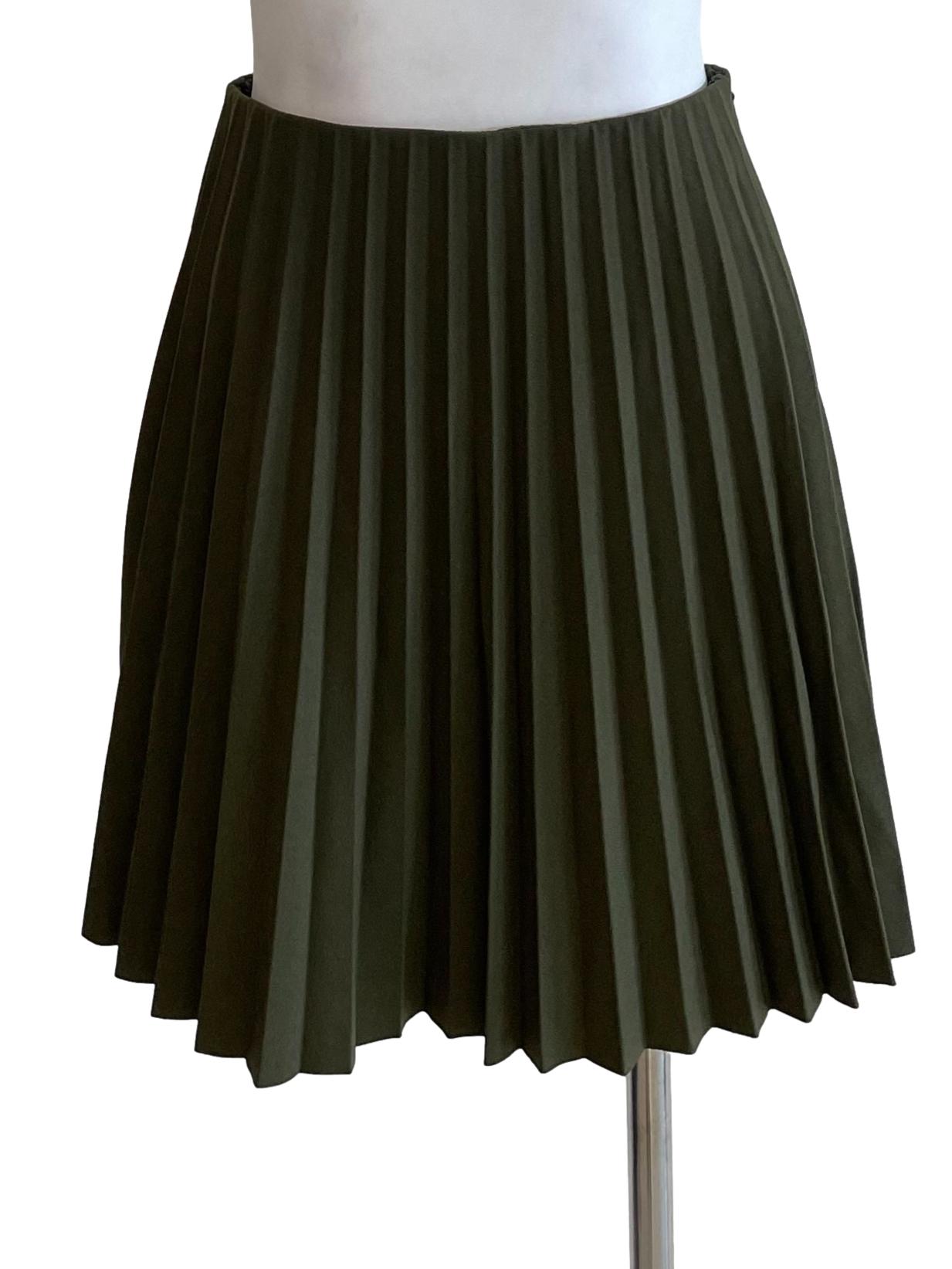 Pickle Green Accordion Twirl Skirt