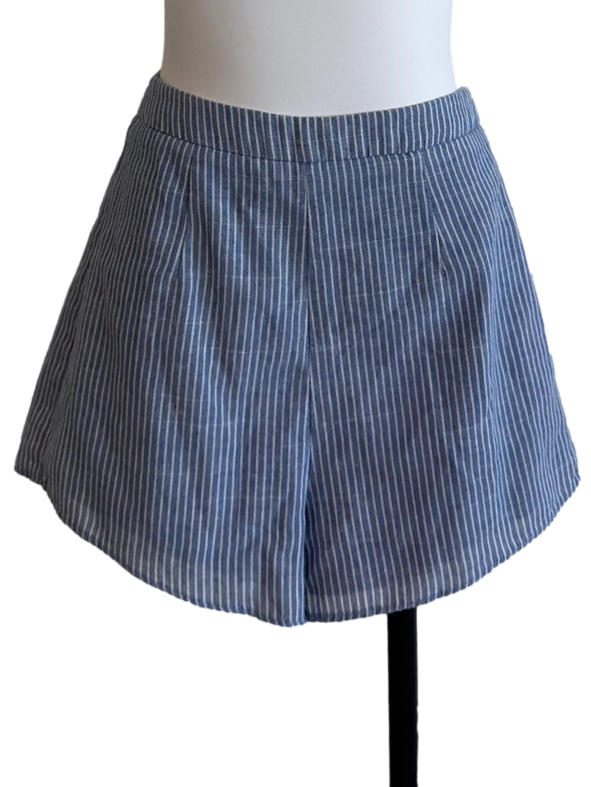 Indigo Blue Stripe Pattern Shorts