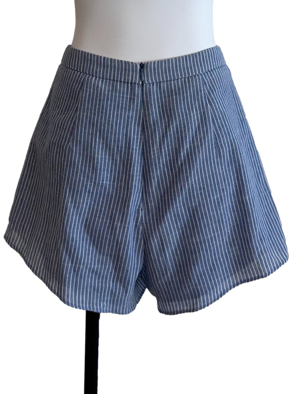 Indigo Blue Stripe Pattern Shorts