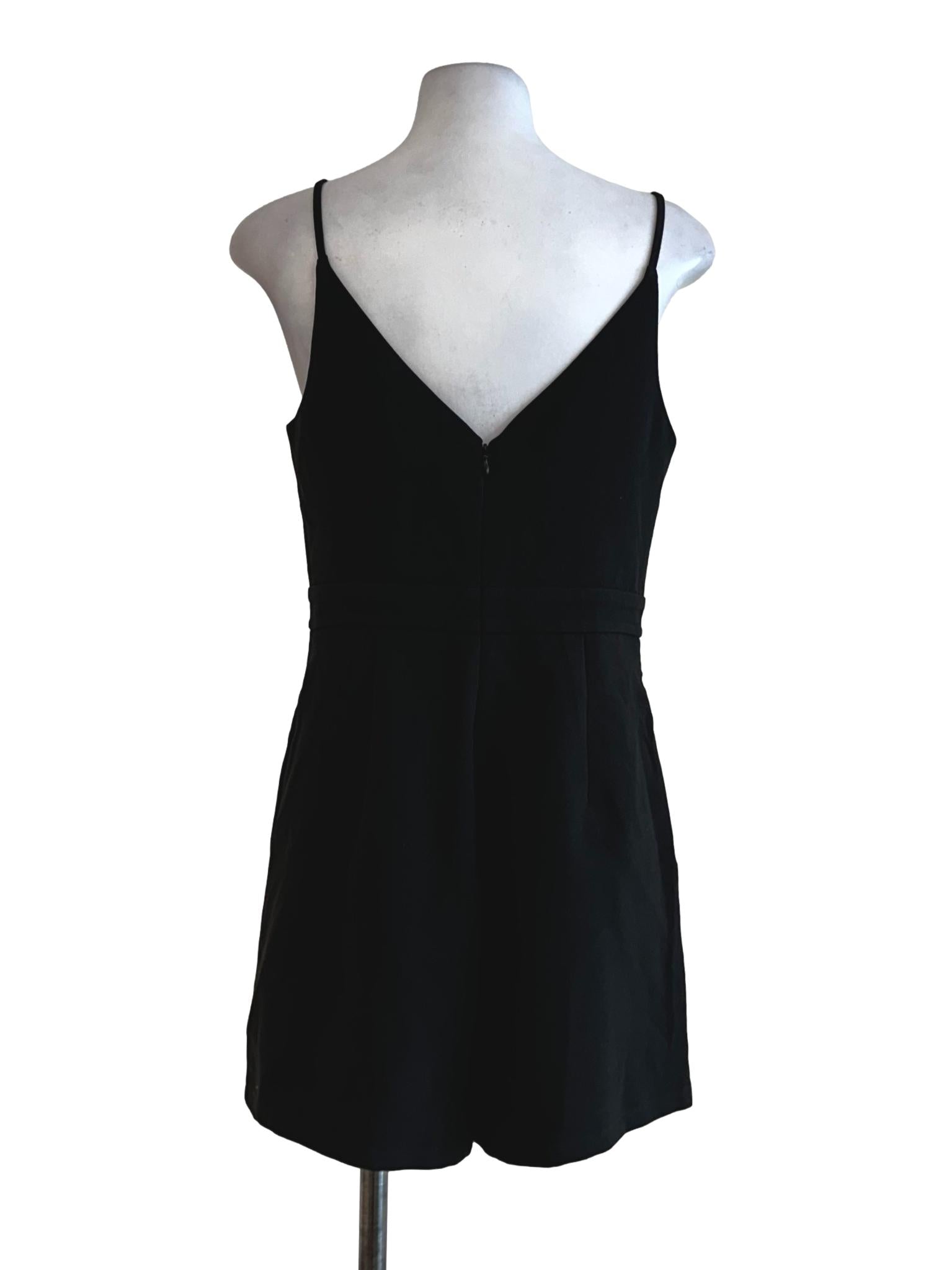 Black Plain Rompers LB
