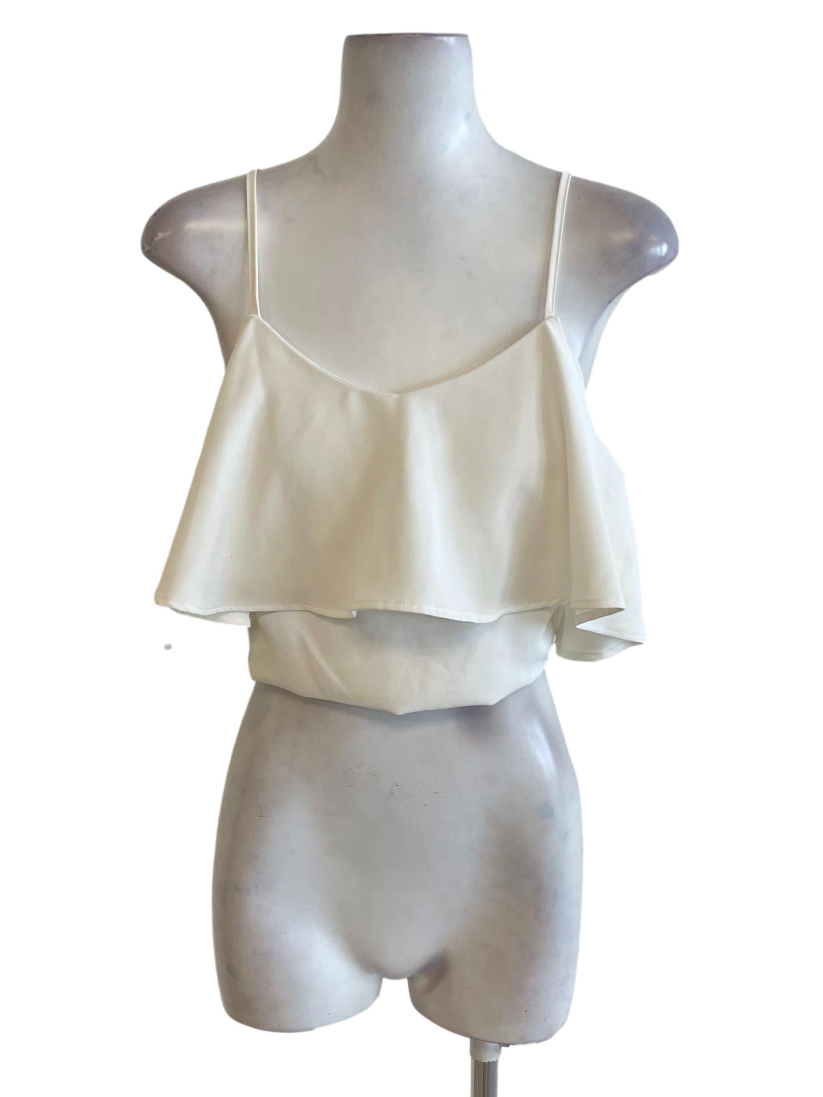 Buttermilk Yellow Spaghetti Strap Flip Top