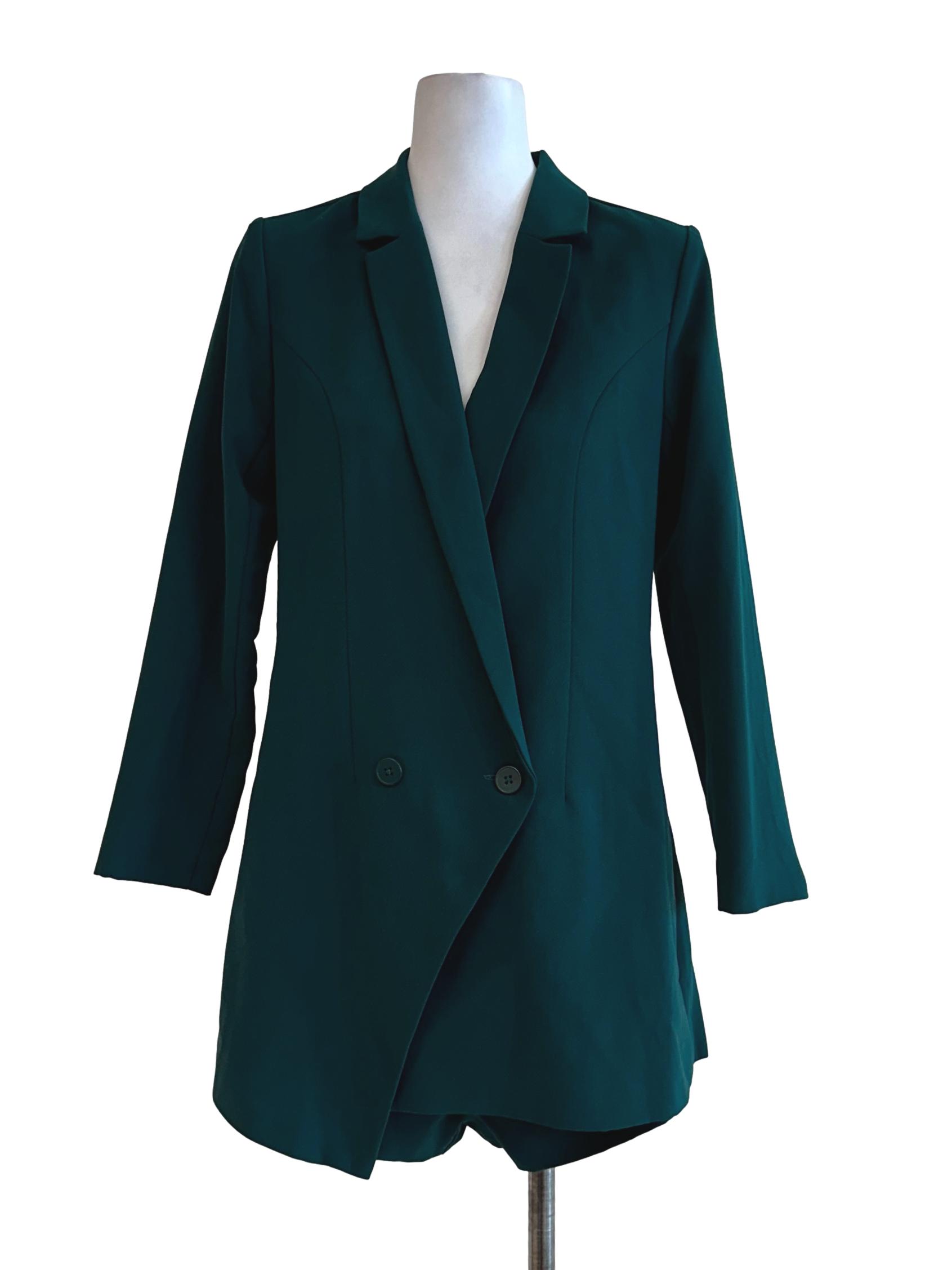 Basil Green Plain Blazer Rompers LB