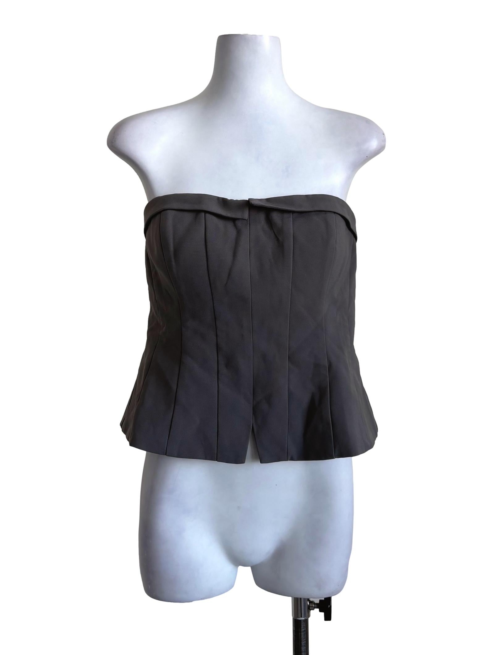 Anchor Grey Pleated Tube Top