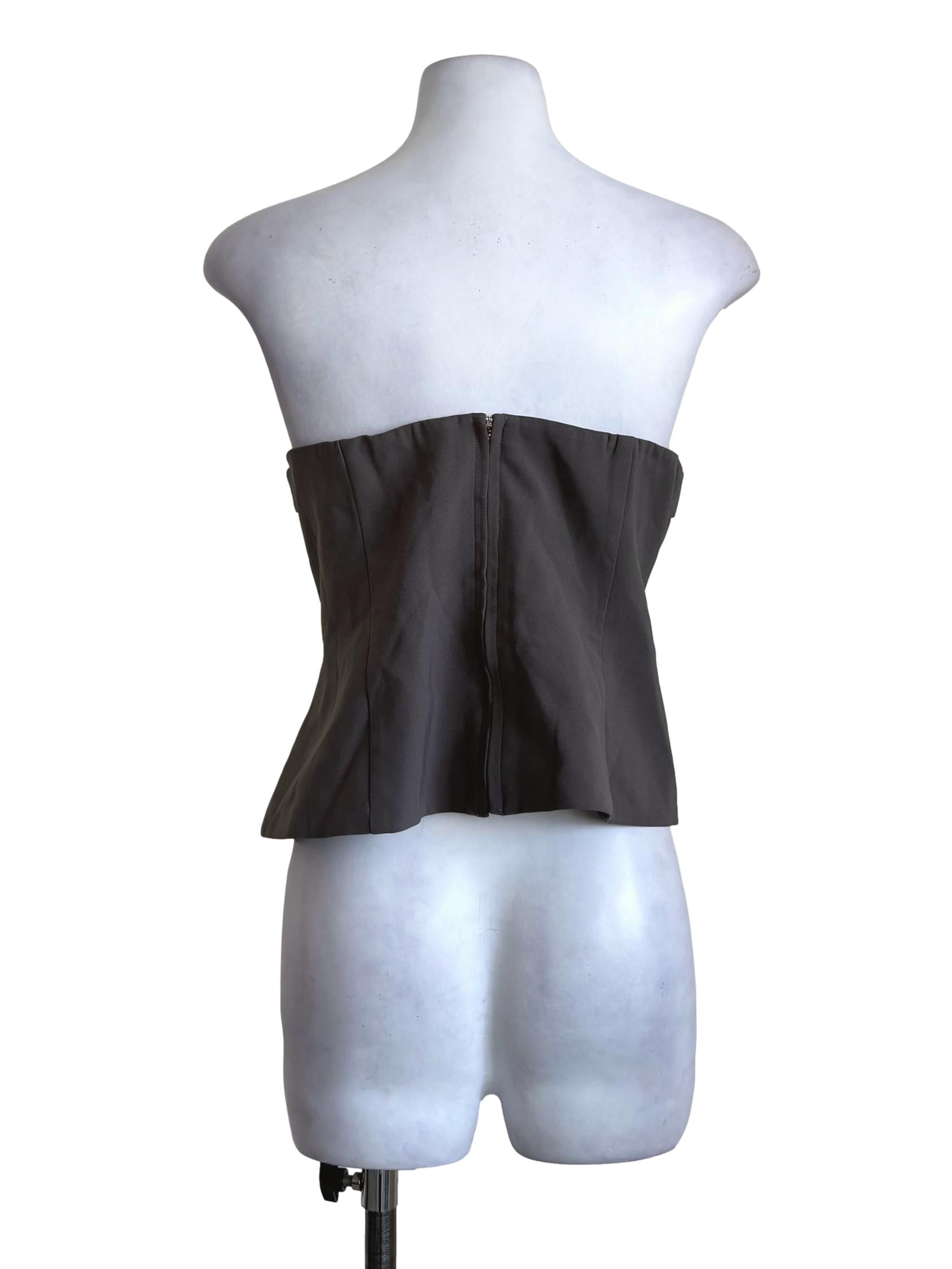 Anchor Grey Pleated Tube Top