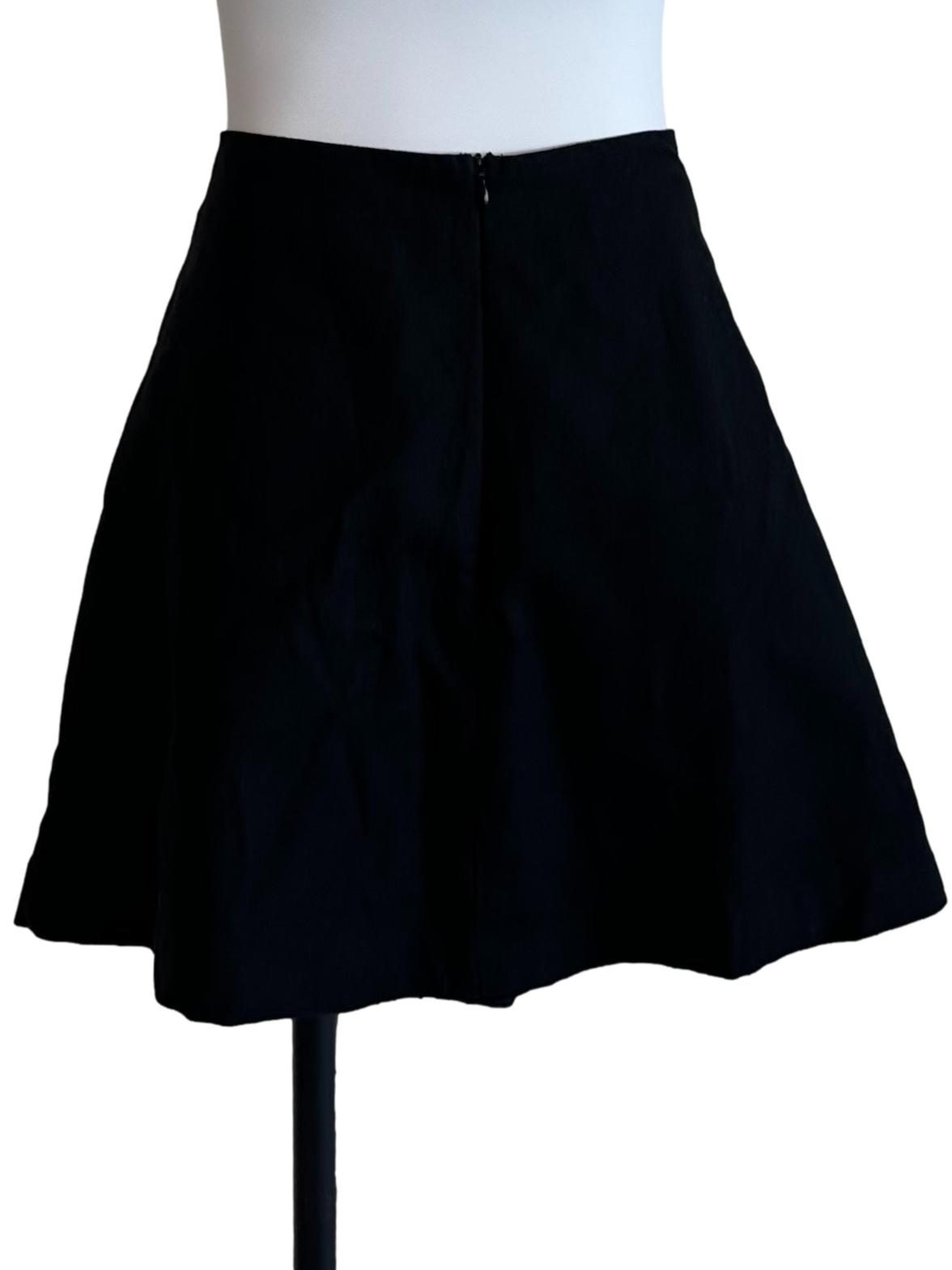 Onyx Black Button Slit Skorts