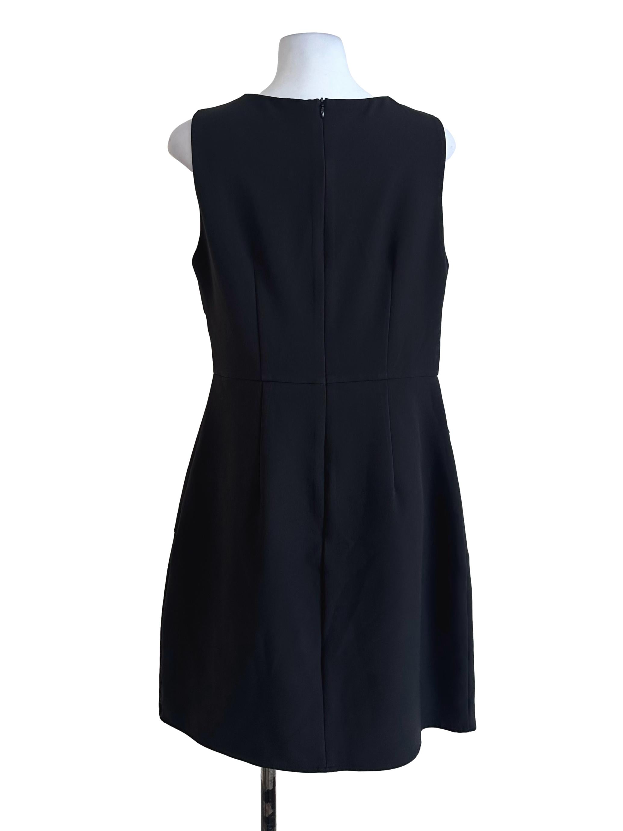 Black Plain Round Neck Dress