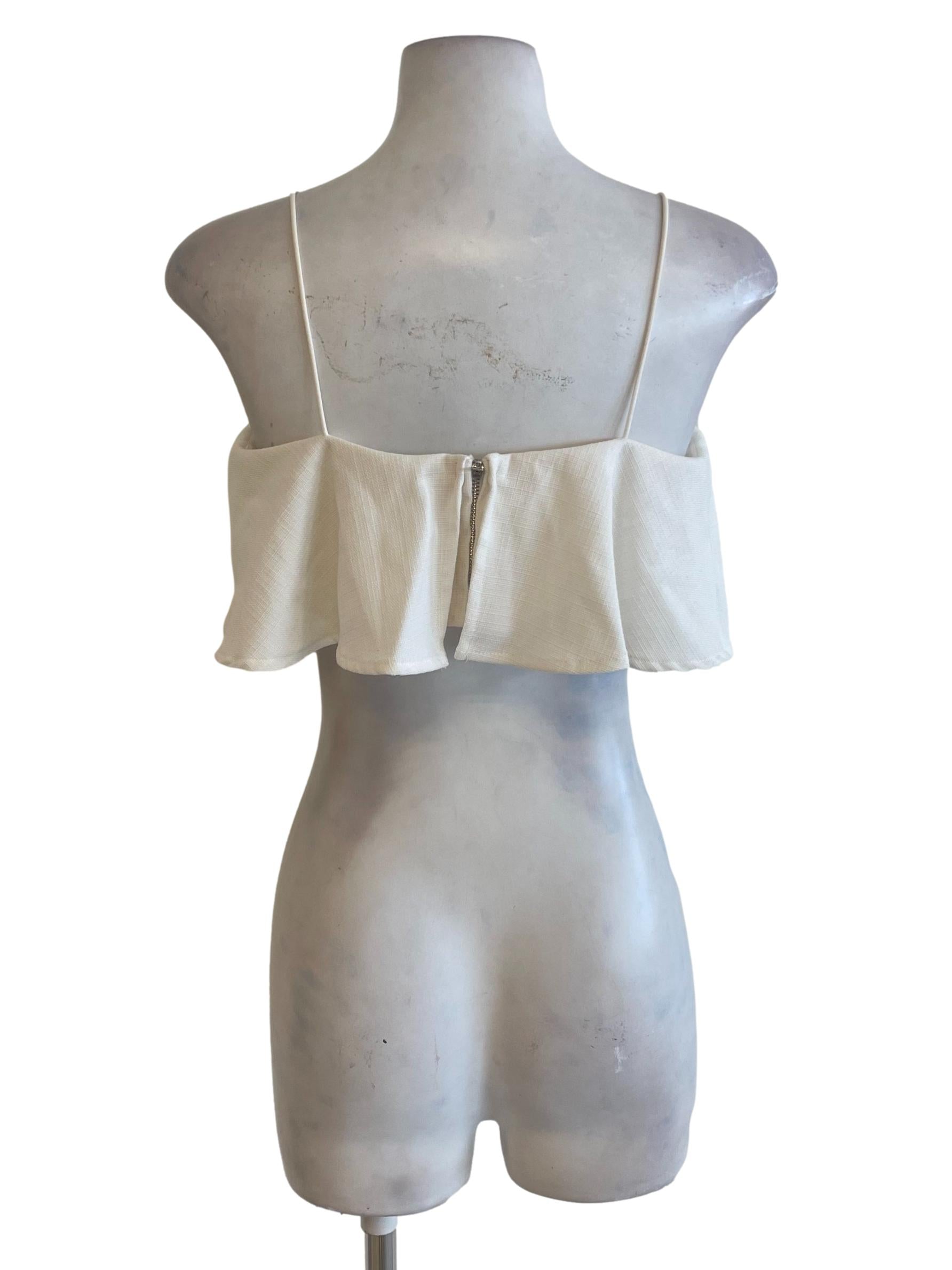 White Box Pleated Bust Strap Top