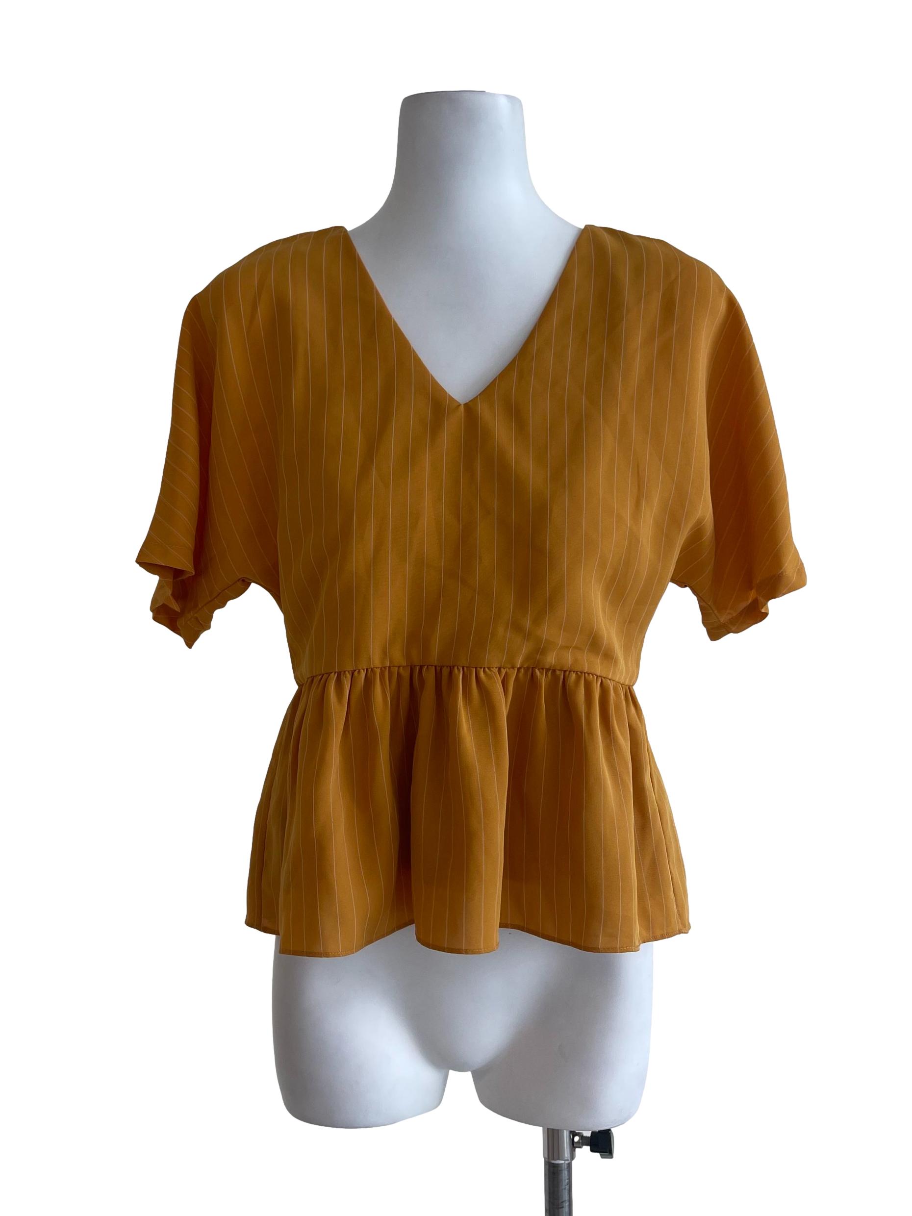 Mustard Stripes Blouse