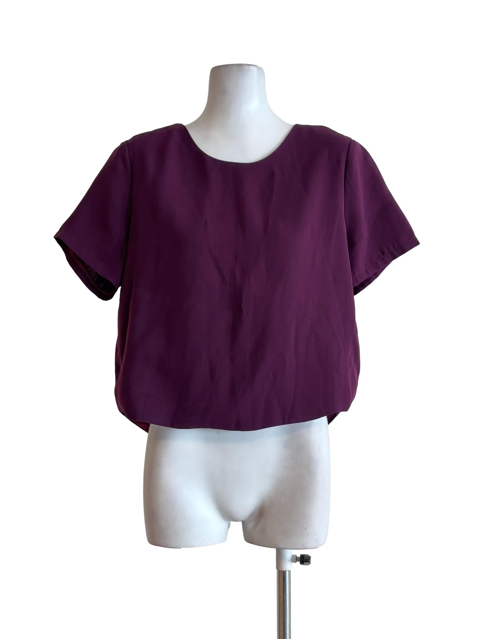 Plum Short Sleeve Top