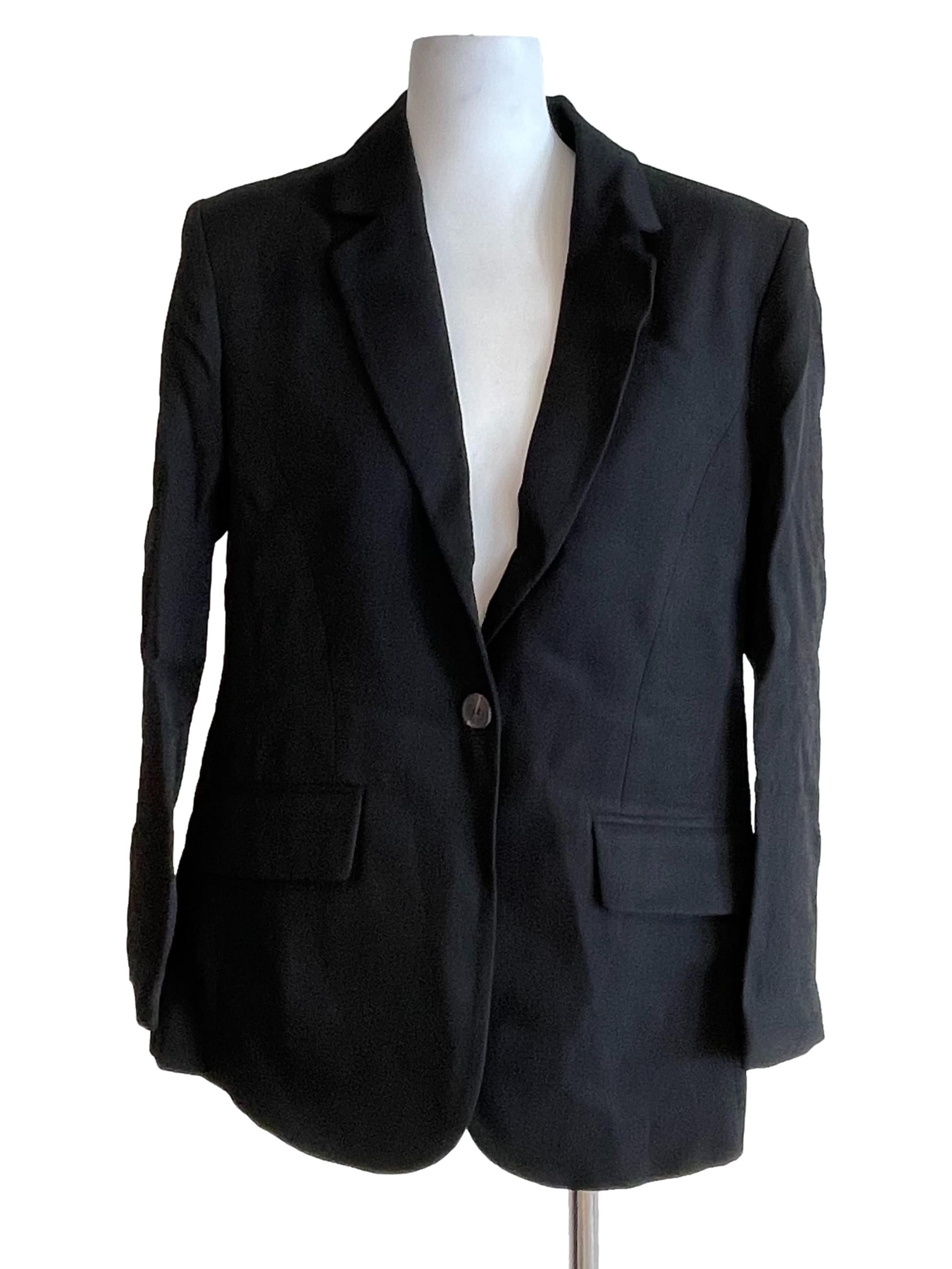 Black Single Button Blazer