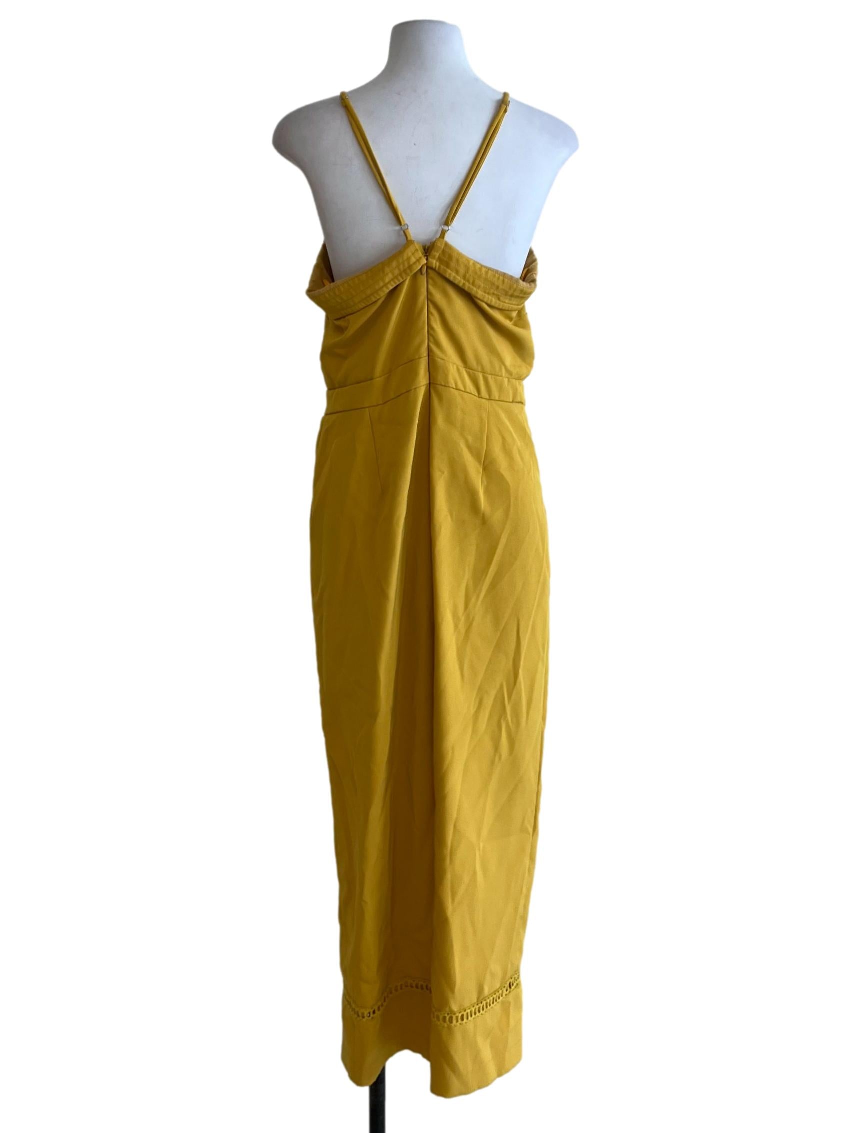 Mustard Yellow Spaghetti Strap Jumpsuit