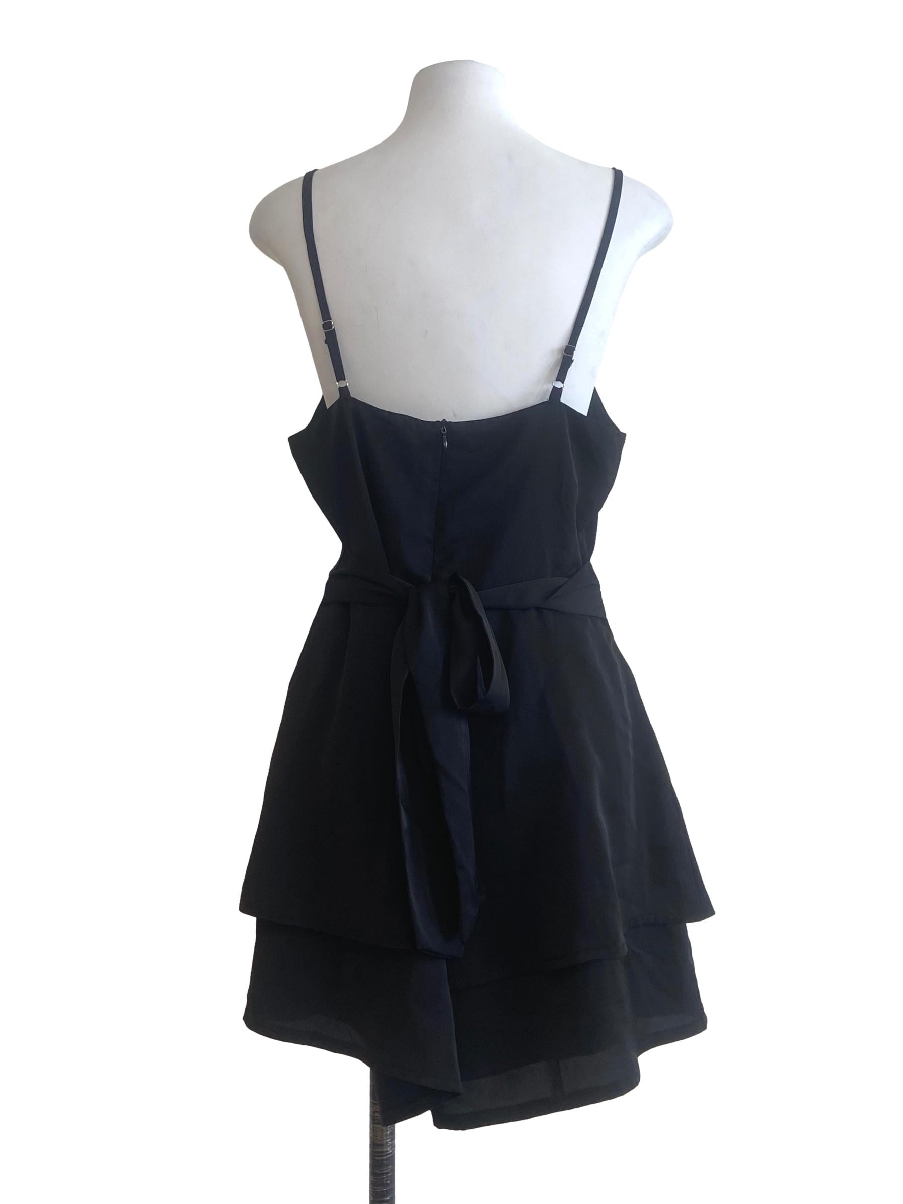 Black Spaghetti Strap Mini Dress