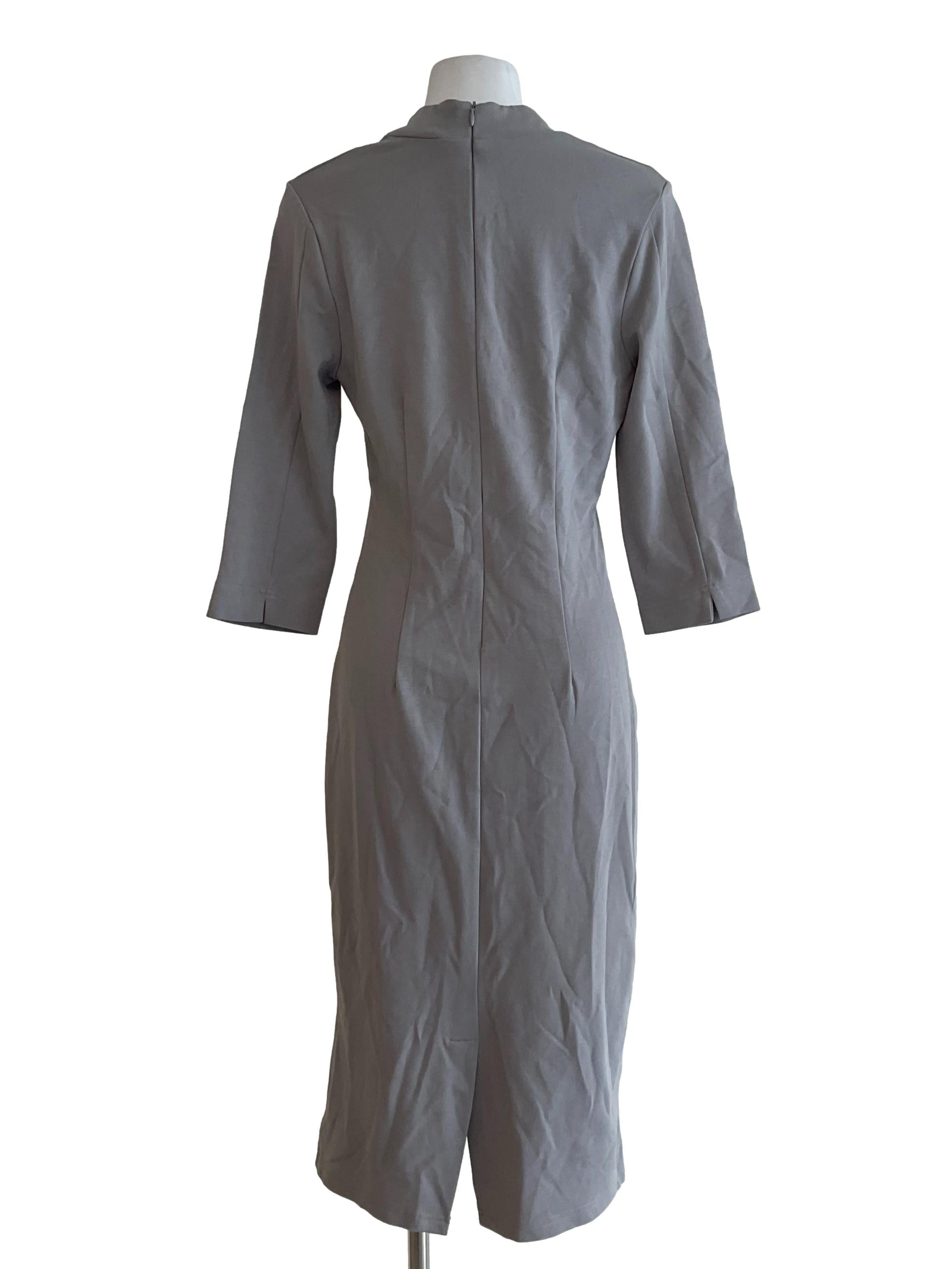 Fossil Grey V Neck Dress