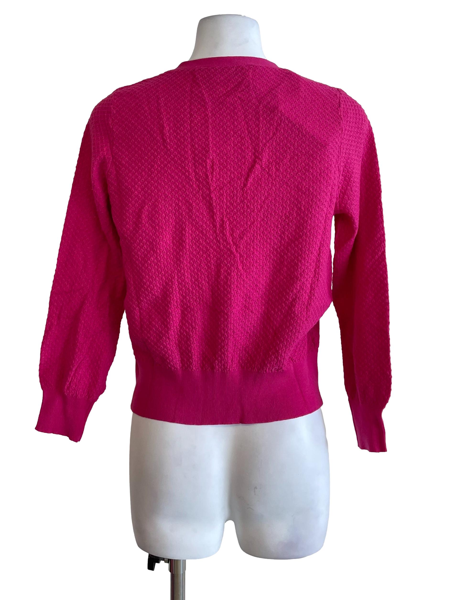 Hot Pink Knit Cardigan