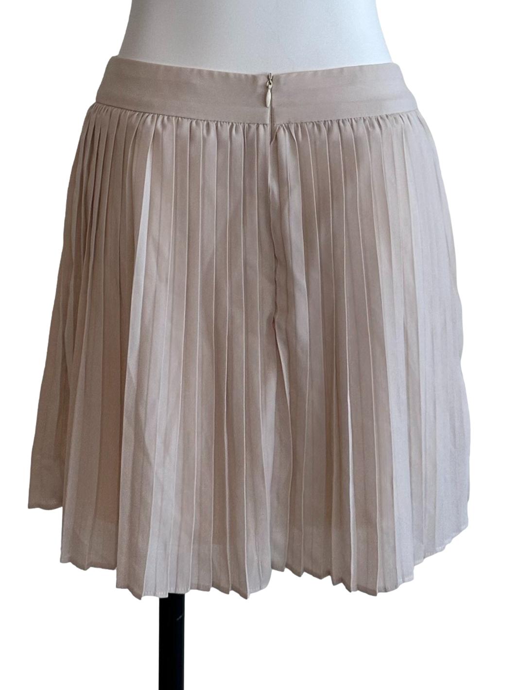 Sepia Beige Pleated Mini Skorts