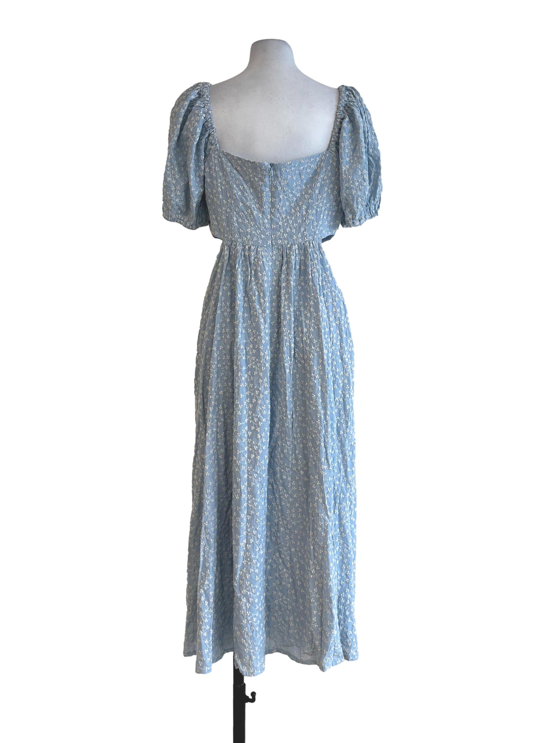 Blue Embroidered Dress LB