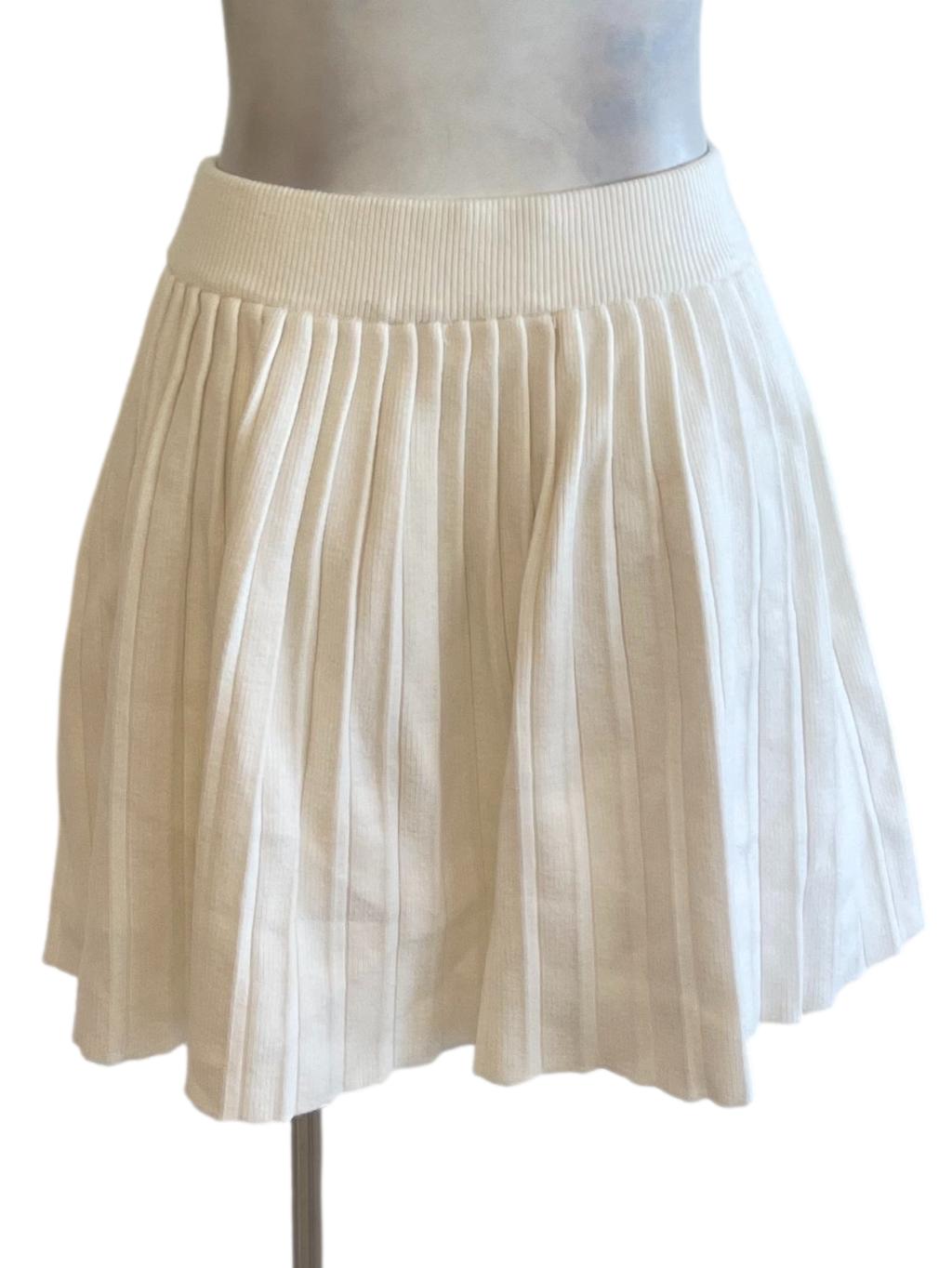 Yellow Buttermilk Accordion Mini Skirt