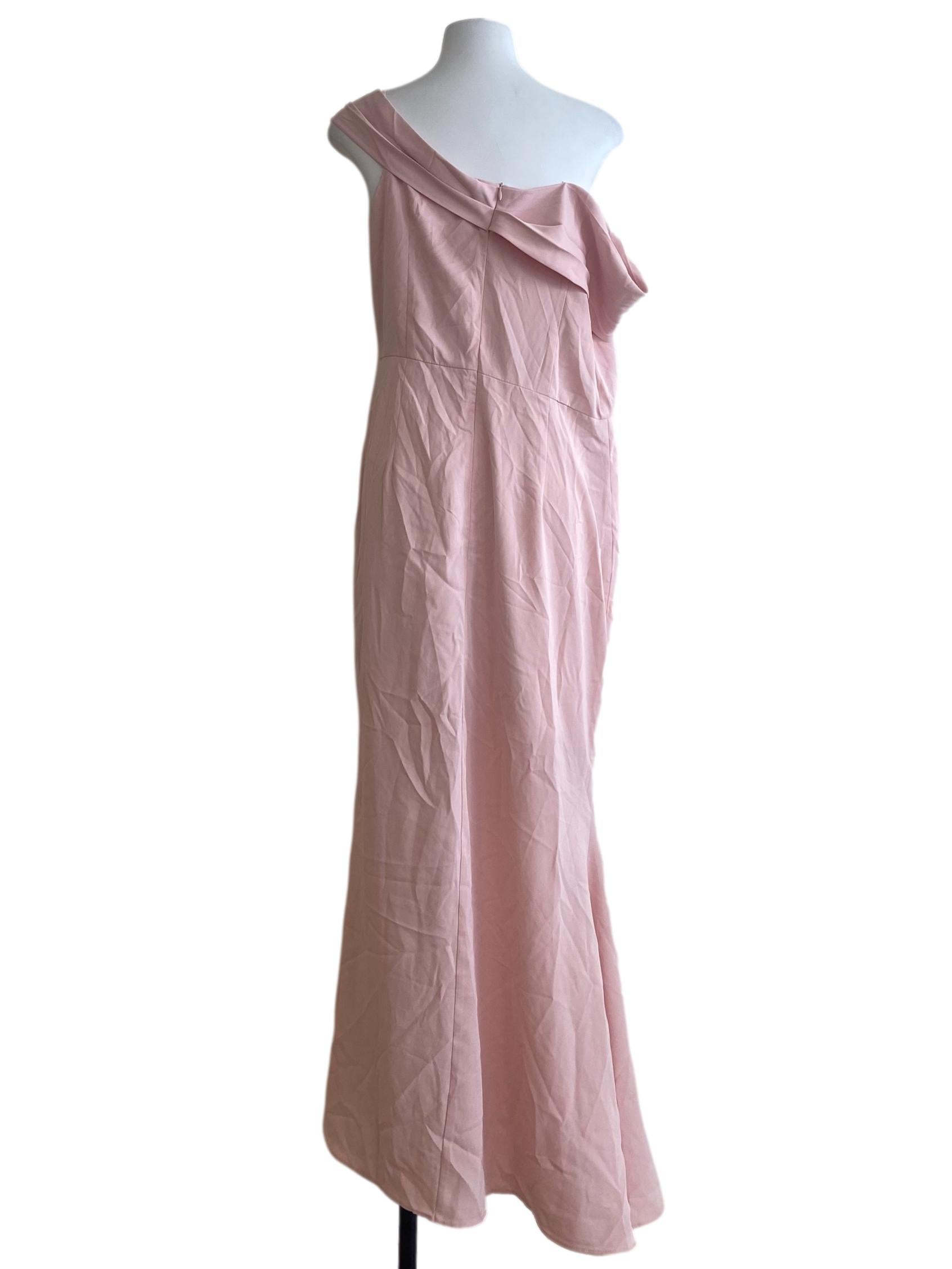Flamingo Asymmetric Slit Empire Dress