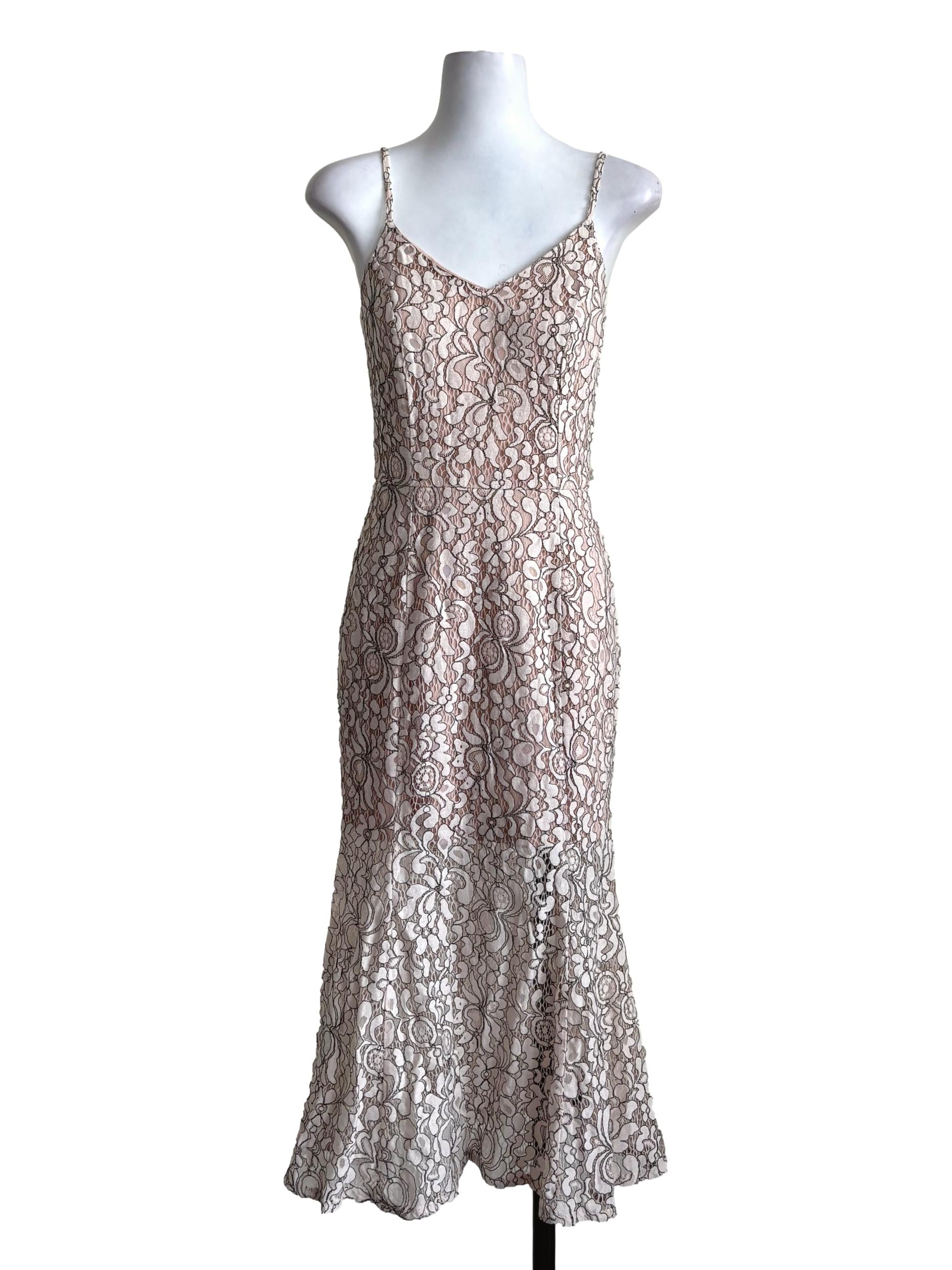 White Floral Lace Mermaid Dress