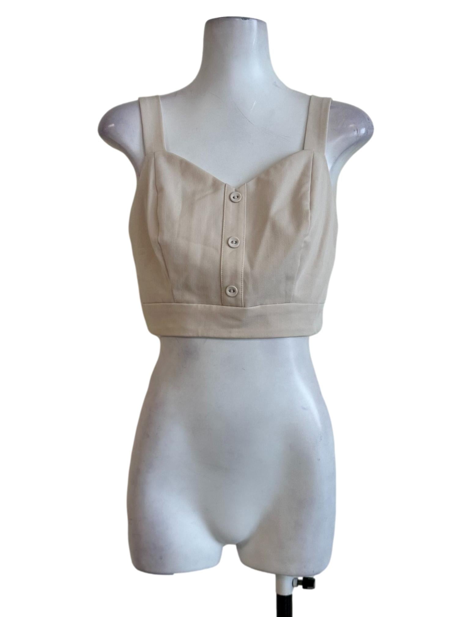Parmesan Beige Sleeveless Top