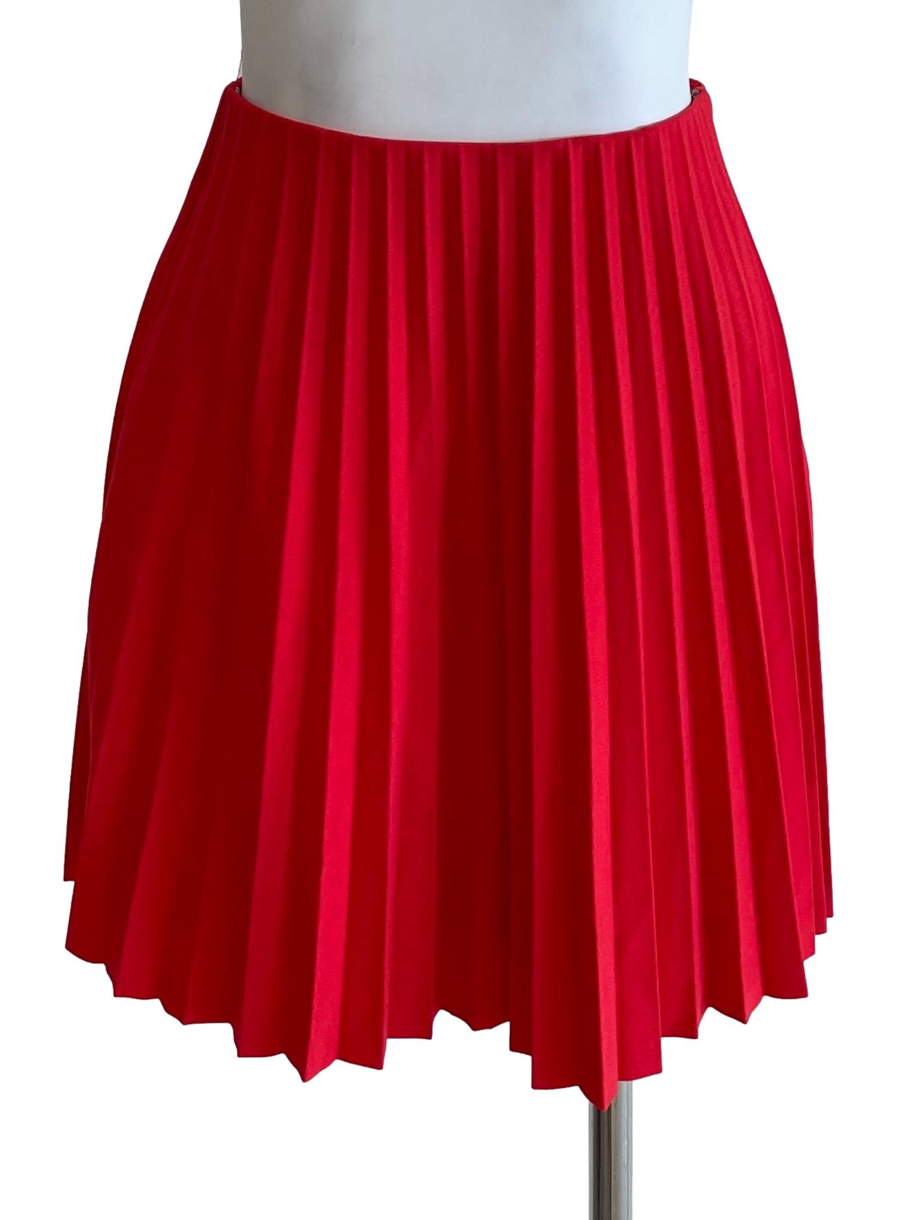 Rose Red Accordion Twirl Skirt