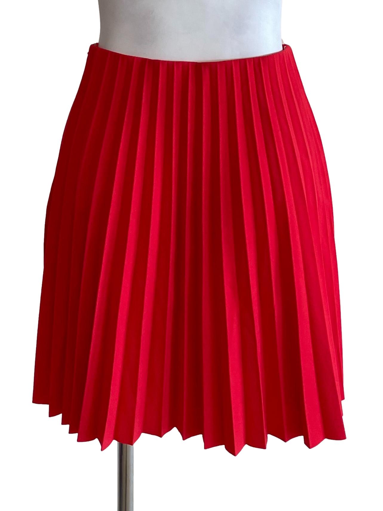 Rose Red Accordion Twirl Skirt