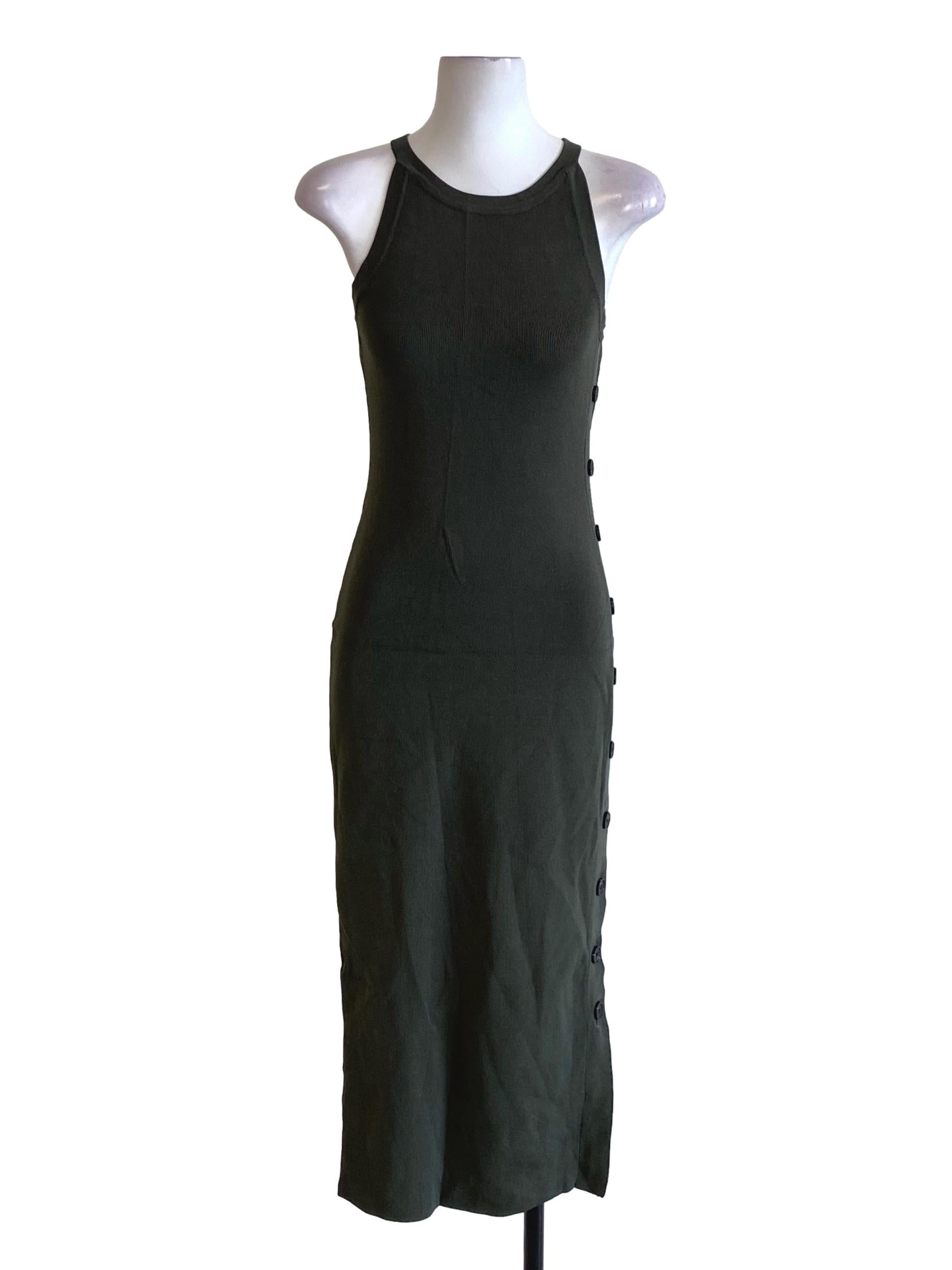 Button-Down Knit Midi Dress OSN