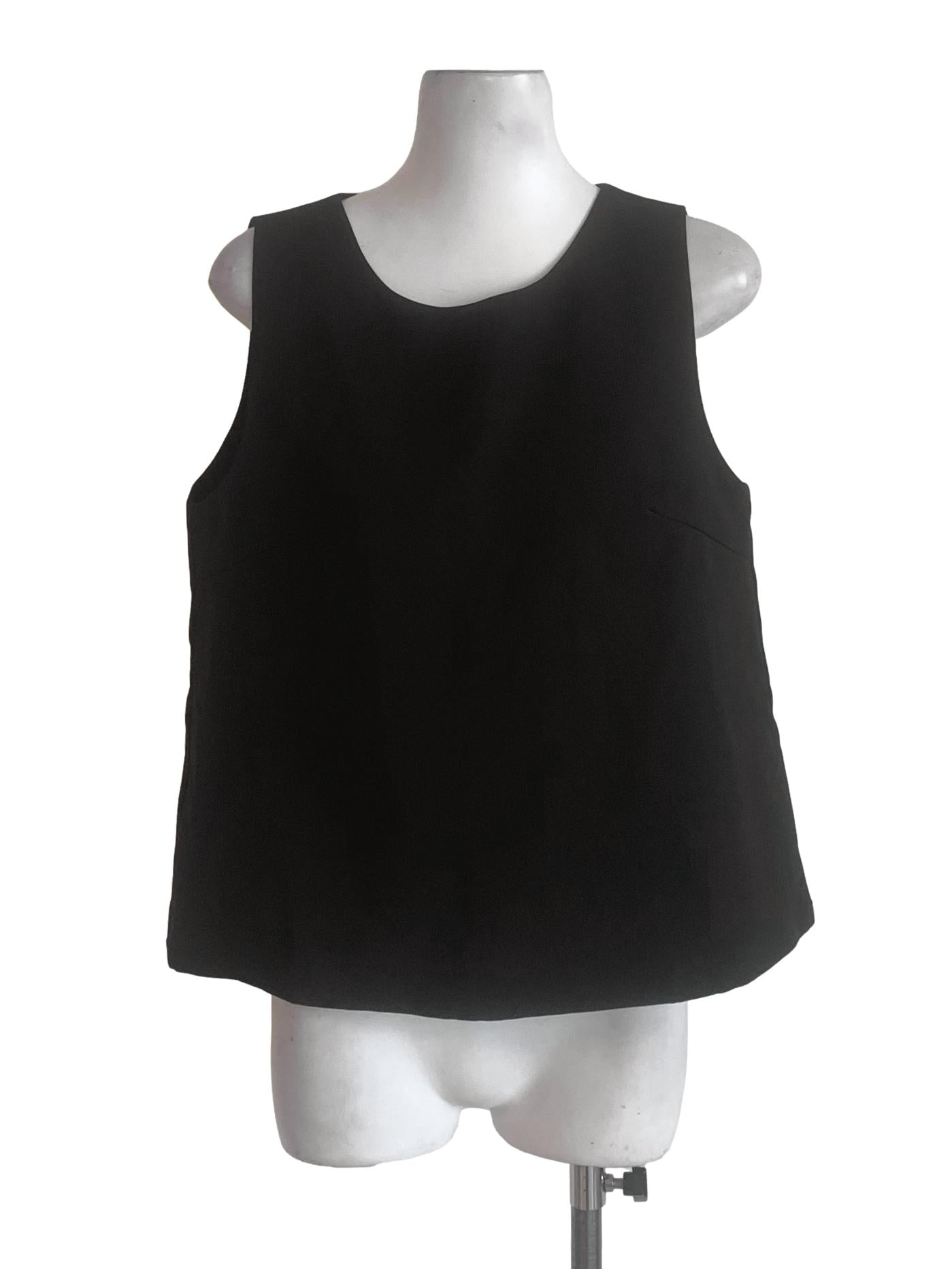 Black Round Neck Top
