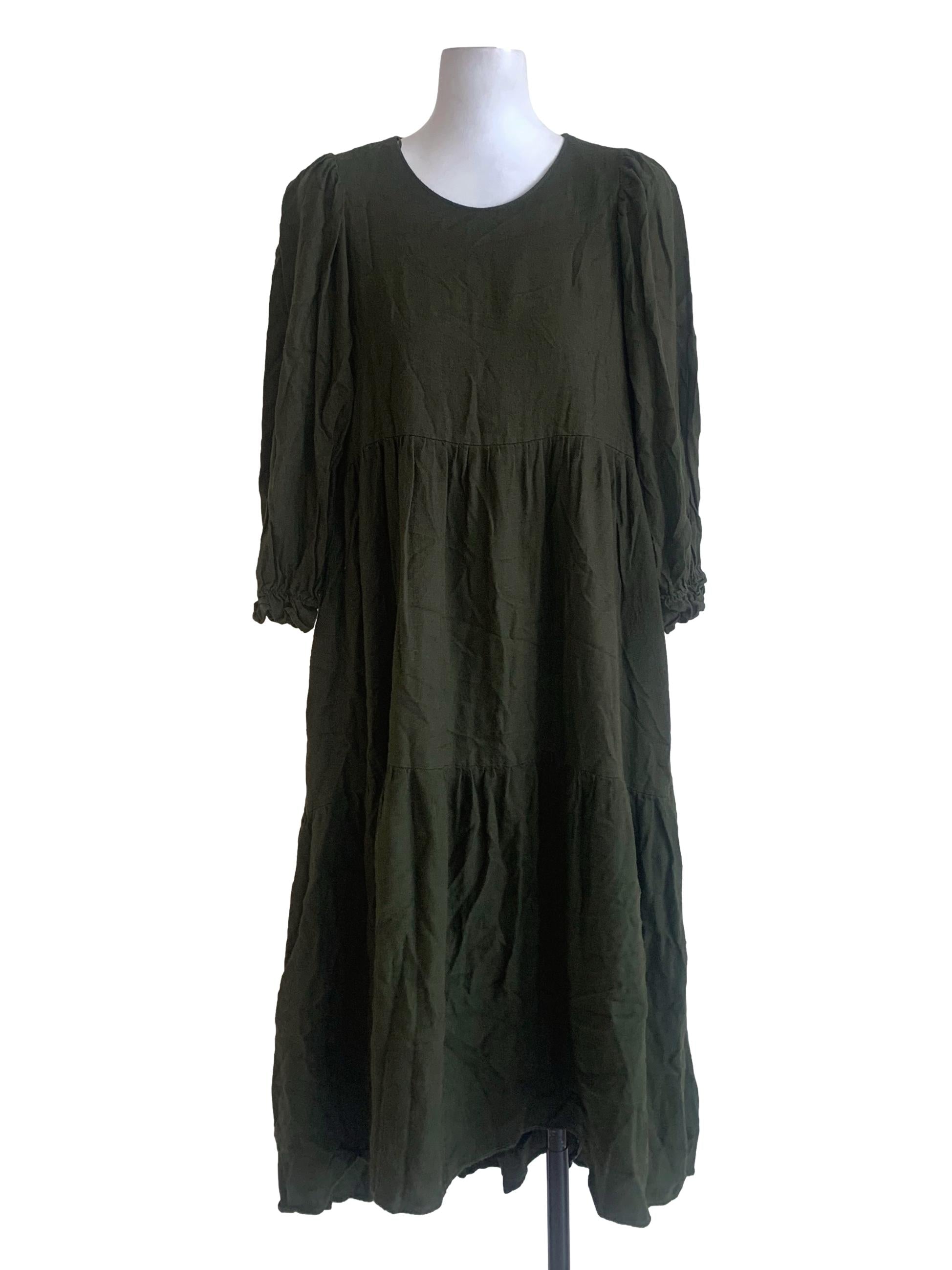 Juniper Green Drop Waist Dress